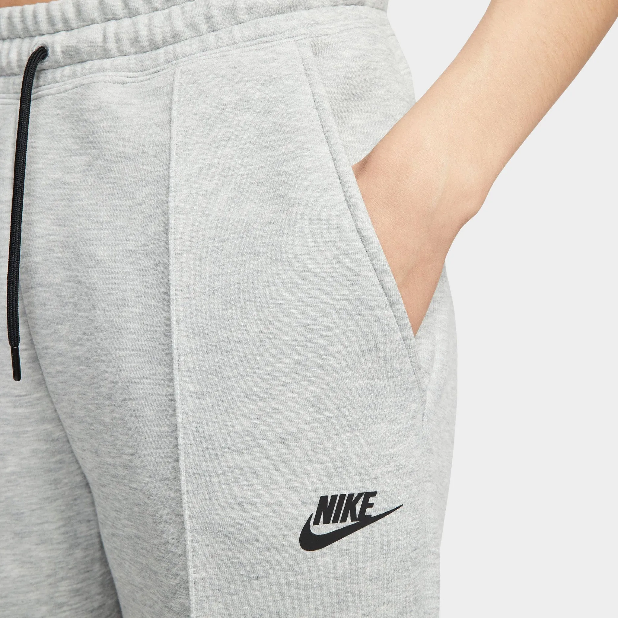 Nike Sportswear Women's Tech Fleece Mid-Rise Joggers / Dark Grey Heather / Black sold by JD Sports product image thumbnail 5