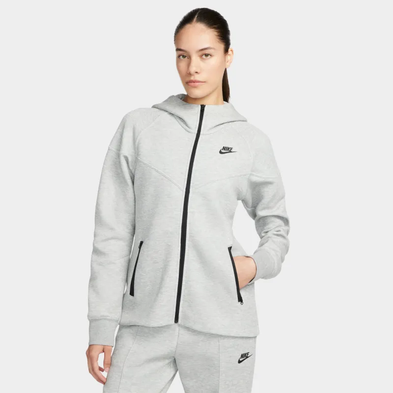 Nike Sportswear Women's Tech Fleece Windrunner Full-Zip Hoodie Dark Grey Heather / Black sold by JD Sports