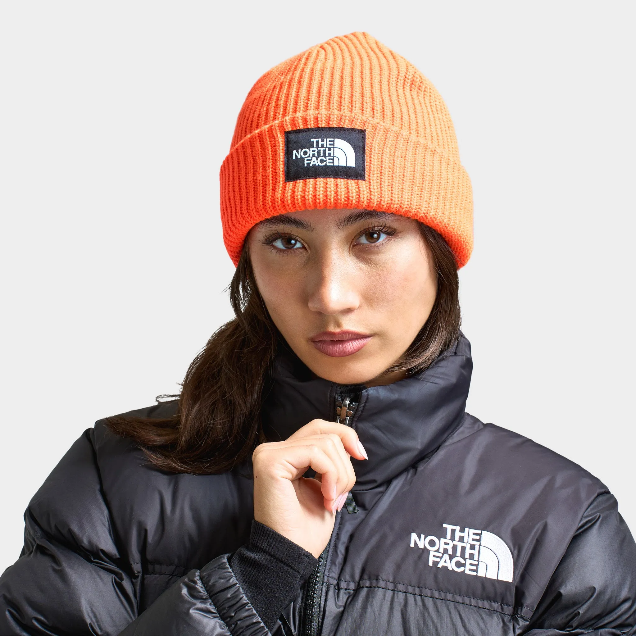 The North Face Salty Dog Lined Regular Beanie / Power Orange sold by JD Sports
