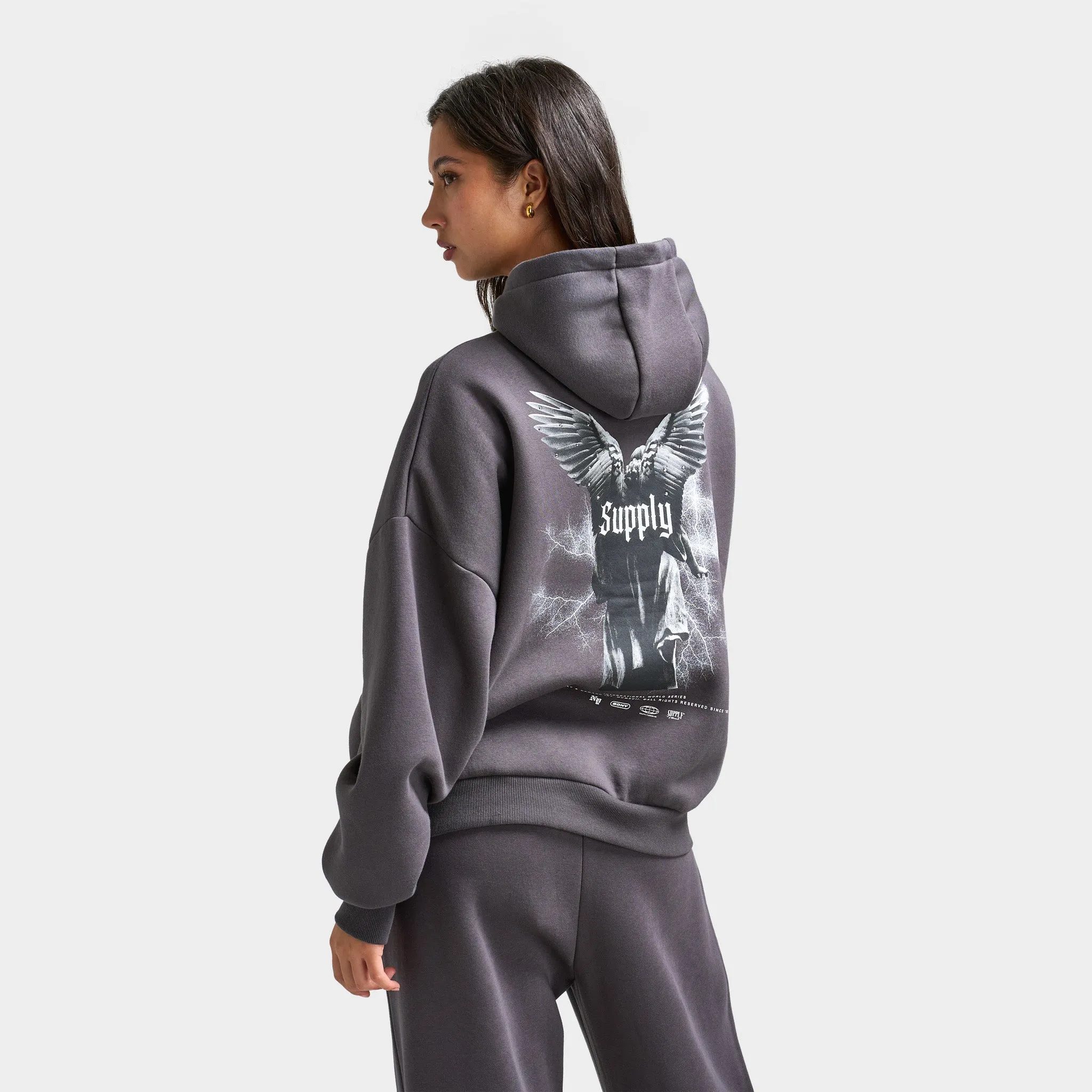 Supply & Demand Women's Wings Pullover Hoodie / Asphalt sold by JD Sports product image thumbnail 2