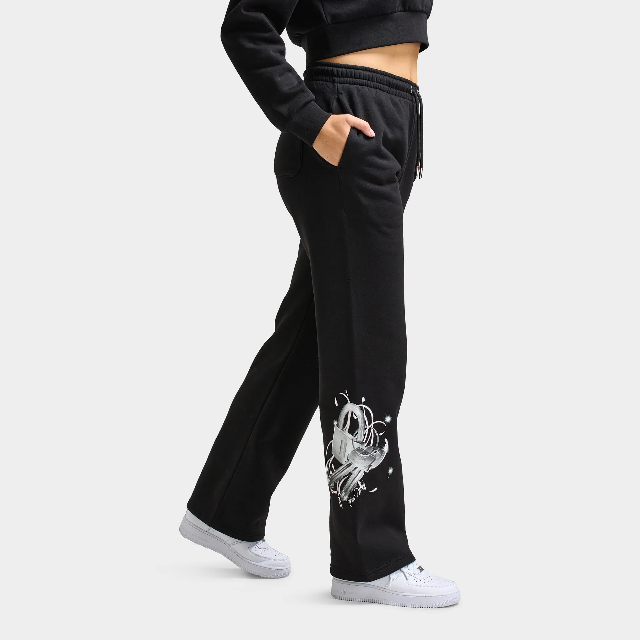 Hoodrich Women's OG Eternal Open Hem Pants Black / White - Festival Bloom sold by JD Sports product image thumbnail 4