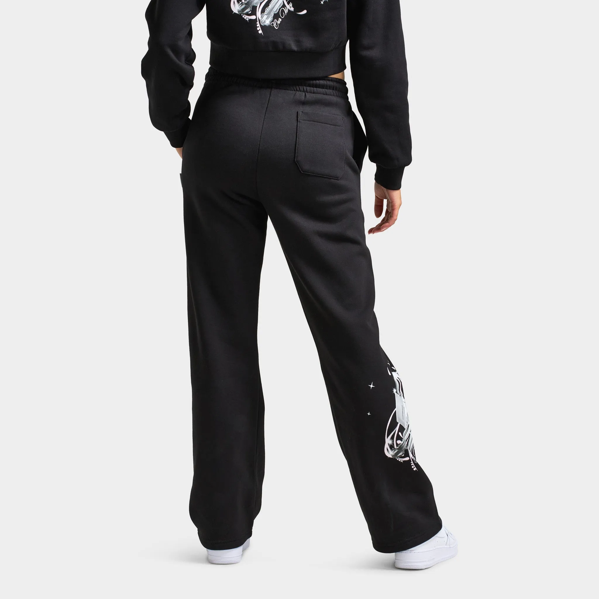 Hoodrich Women's OG Eternal Open Hem Pants Black / White - Festival Bloom sold by JD Sports product image thumbnail 2