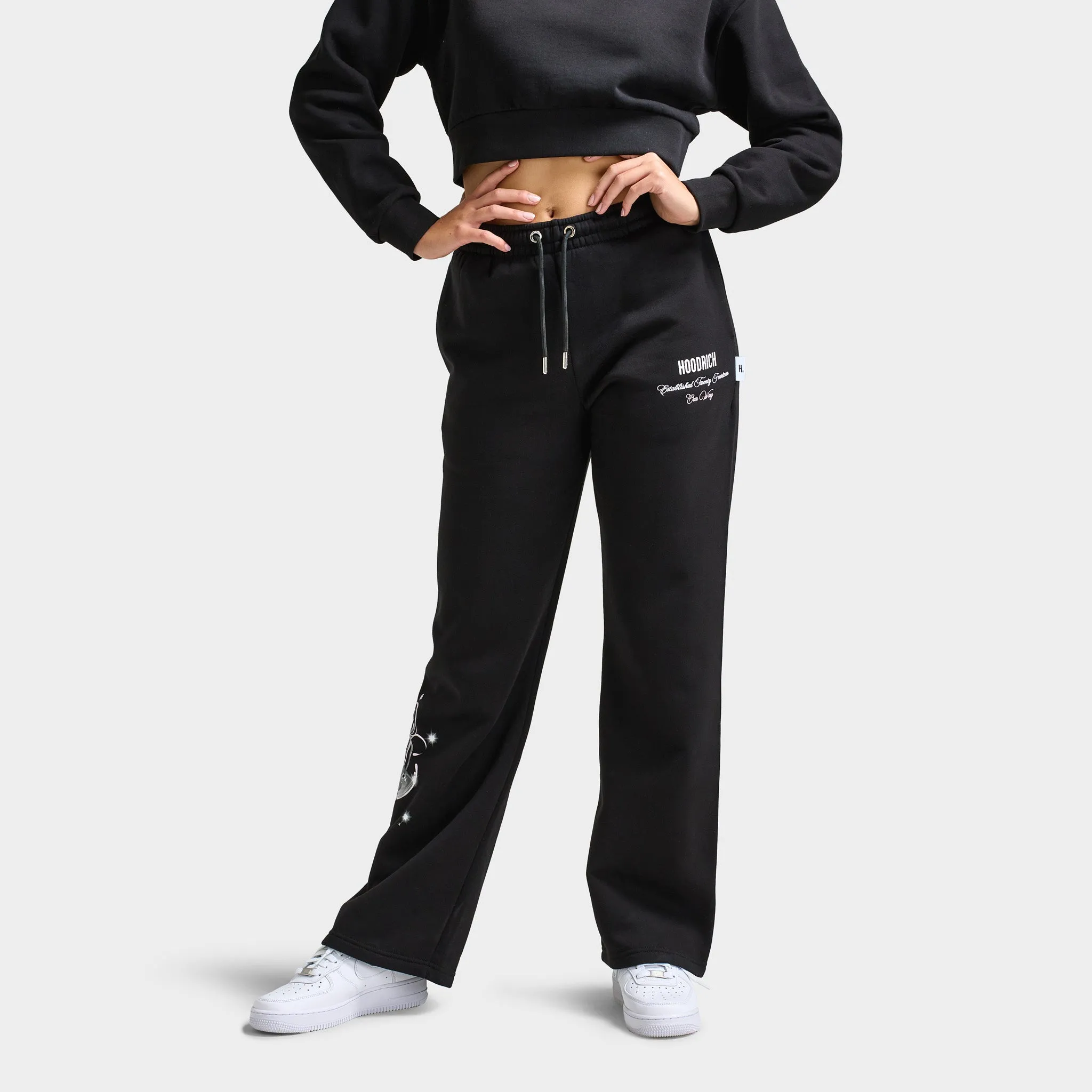 Hoodrich Women's OG Eternal Open Hem Pants Black / White - Festival Bloom sold by JD Sports