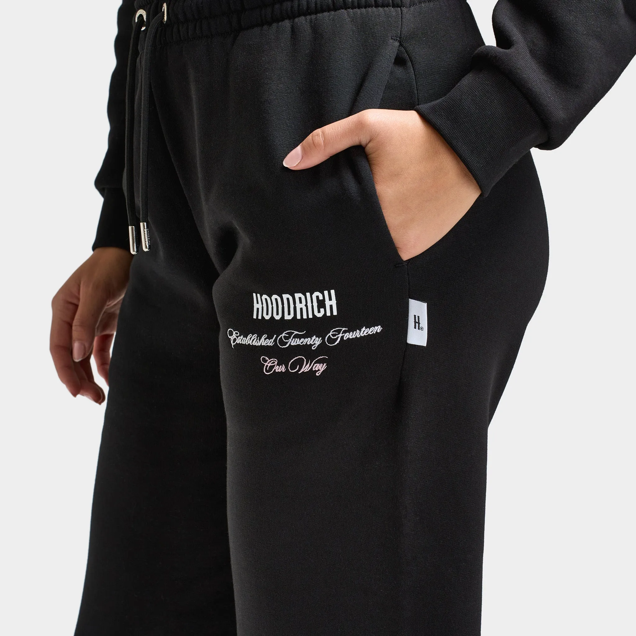 Hoodrich Women's OG Eternal Open Hem Pants Black / White - Festival Bloom sold by JD Sports product image thumbnail 3