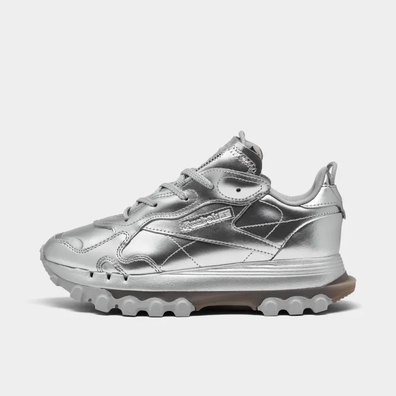 Reebok x Cardi B Women's Classic Leather Pewter / Black sold by JD Sports