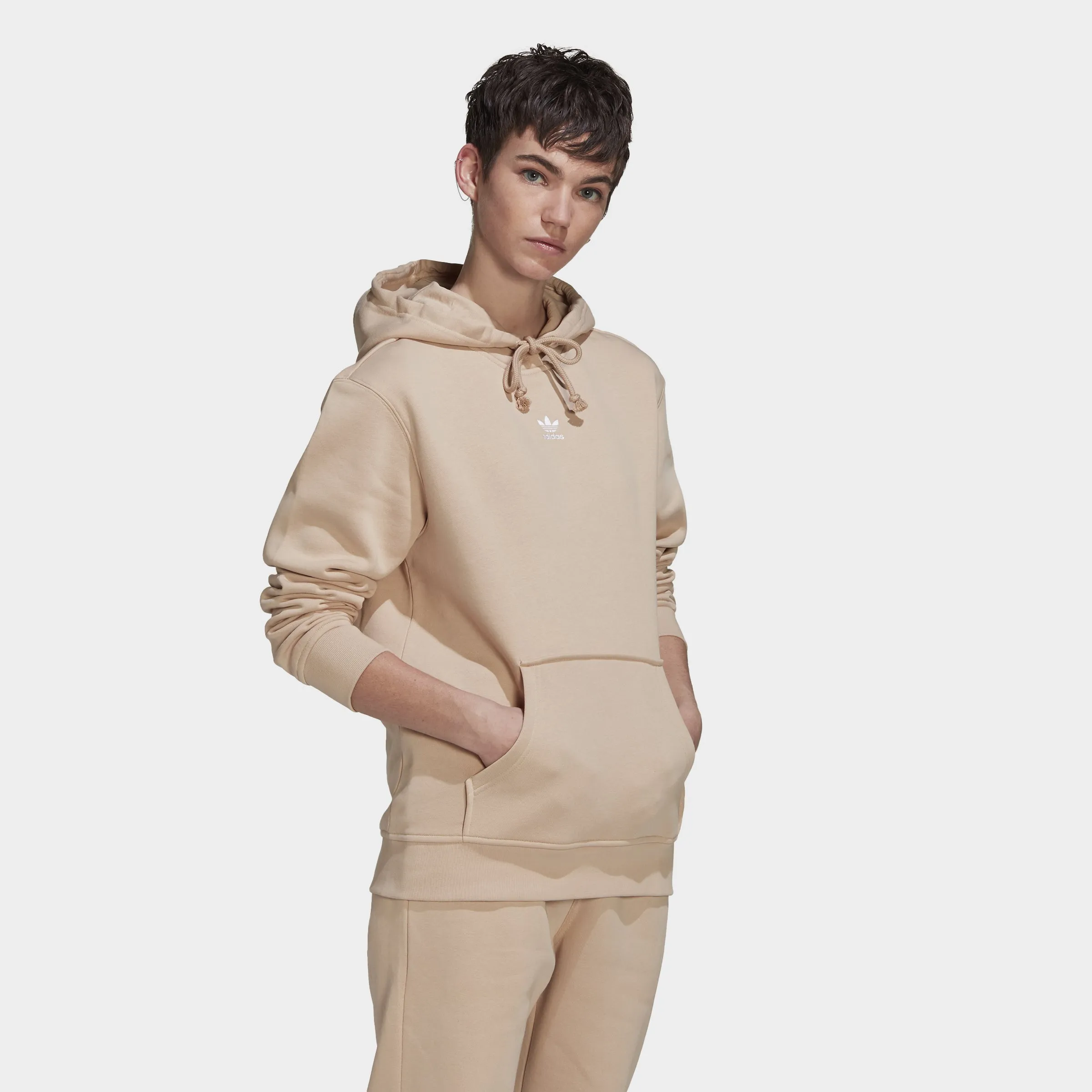 adidas Women's Adicolor Essentials Fleece Hoodie / Magic Beige sold by JD Sports product image thumbnail 3