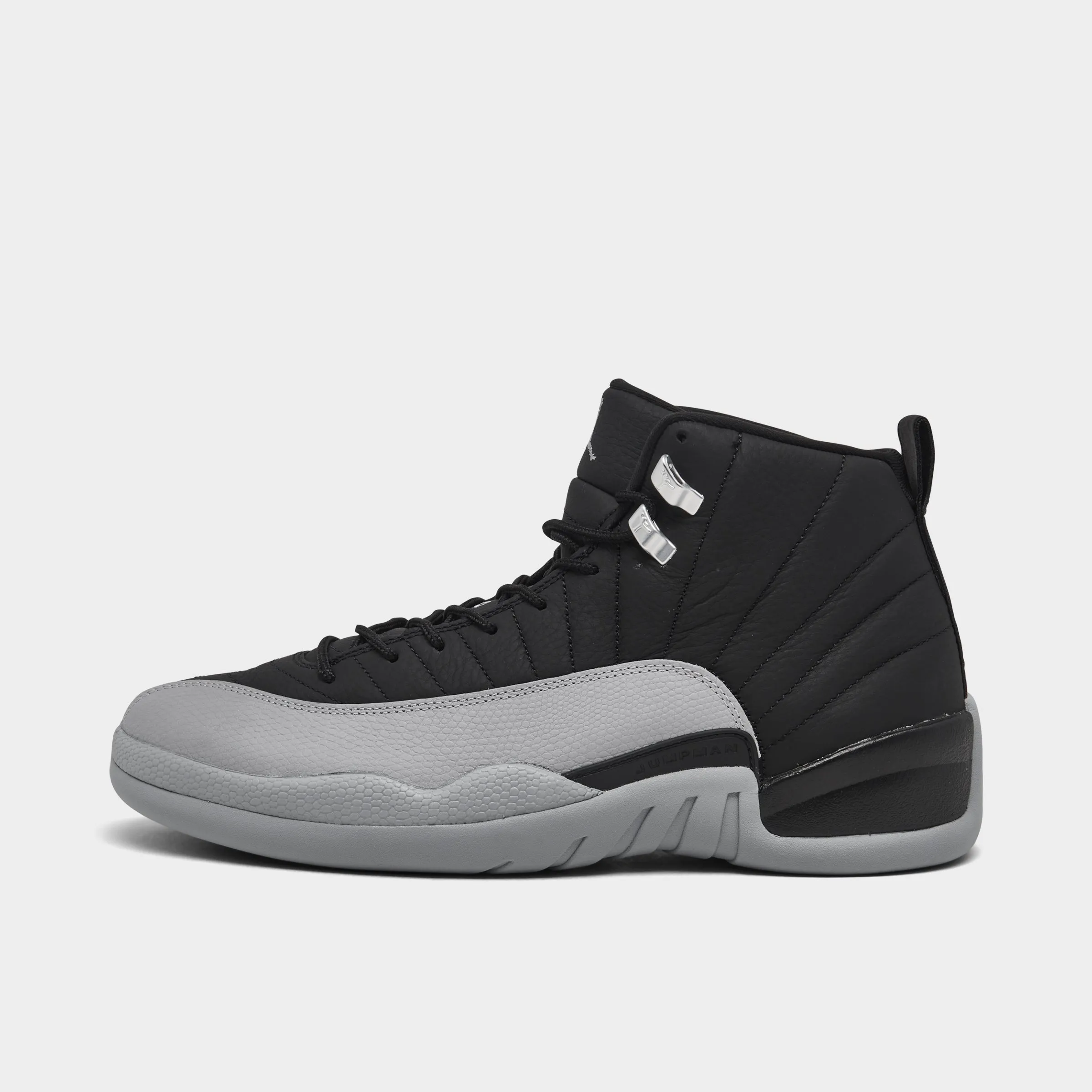 Jordan 12 Retro Black / Wolf Grey - White sold by JD Sports