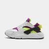 Nike Women's Air Huarache White / Neon Yellow - Magenta sold by JD Sports