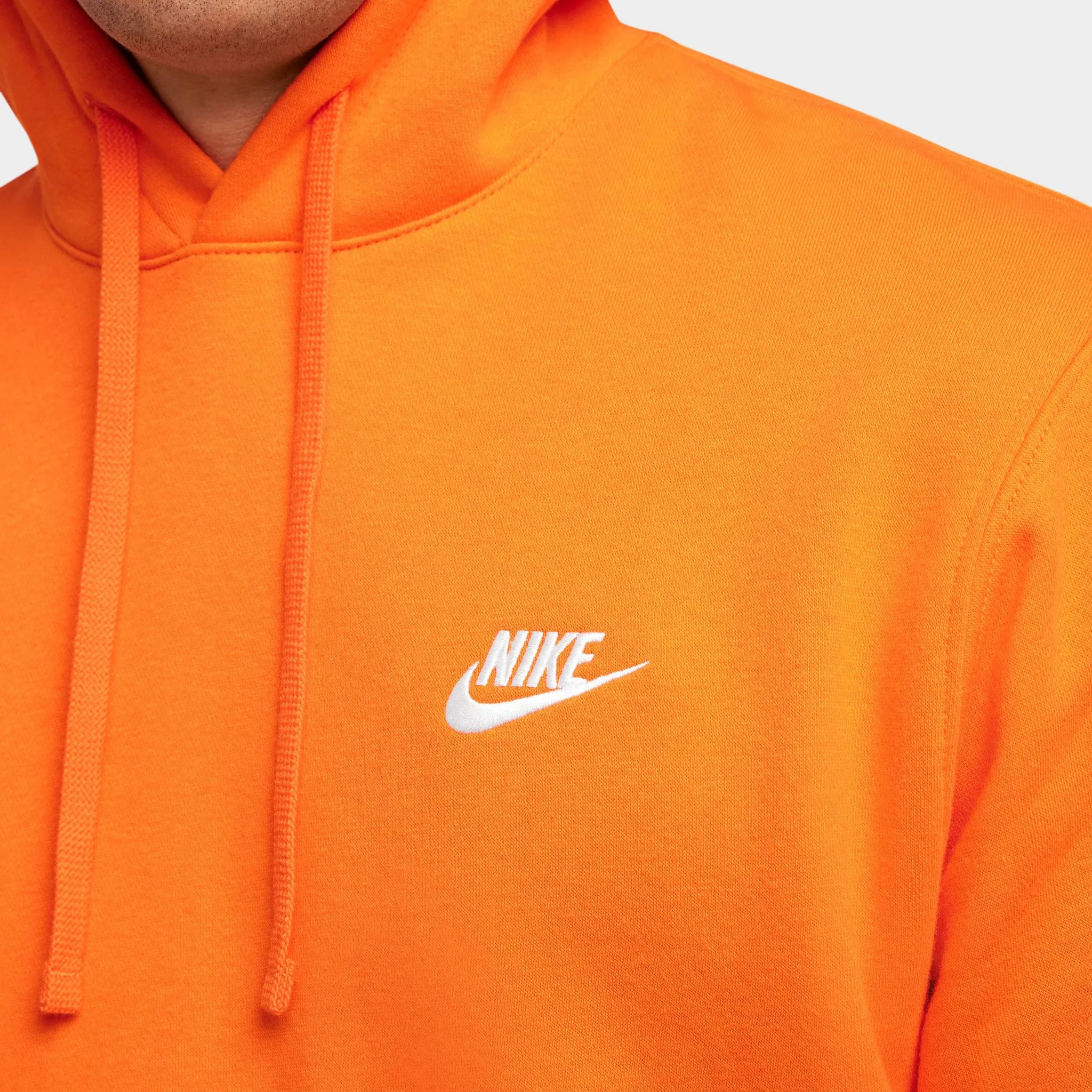 Nike Sportswear Club Fleece Pullover Hoodie Safety Orange / Safety Orange / White sold by JD Sports product image thumbnail 5