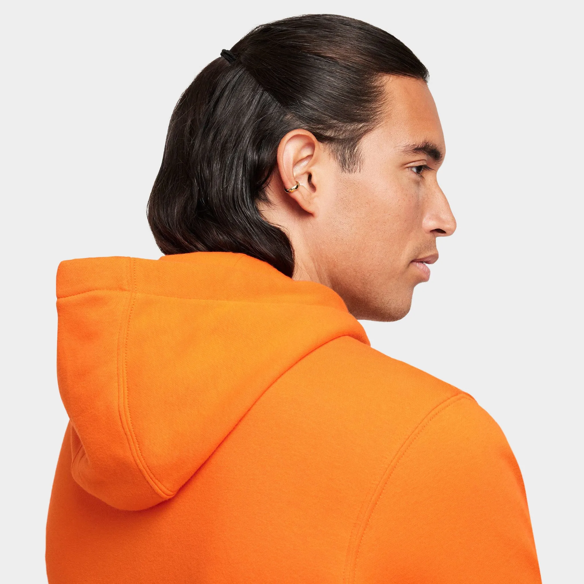 Nike Sportswear Club Fleece Pullover Hoodie Safety Orange / Safety Orange / White sold by JD Sports product image thumbnail 4