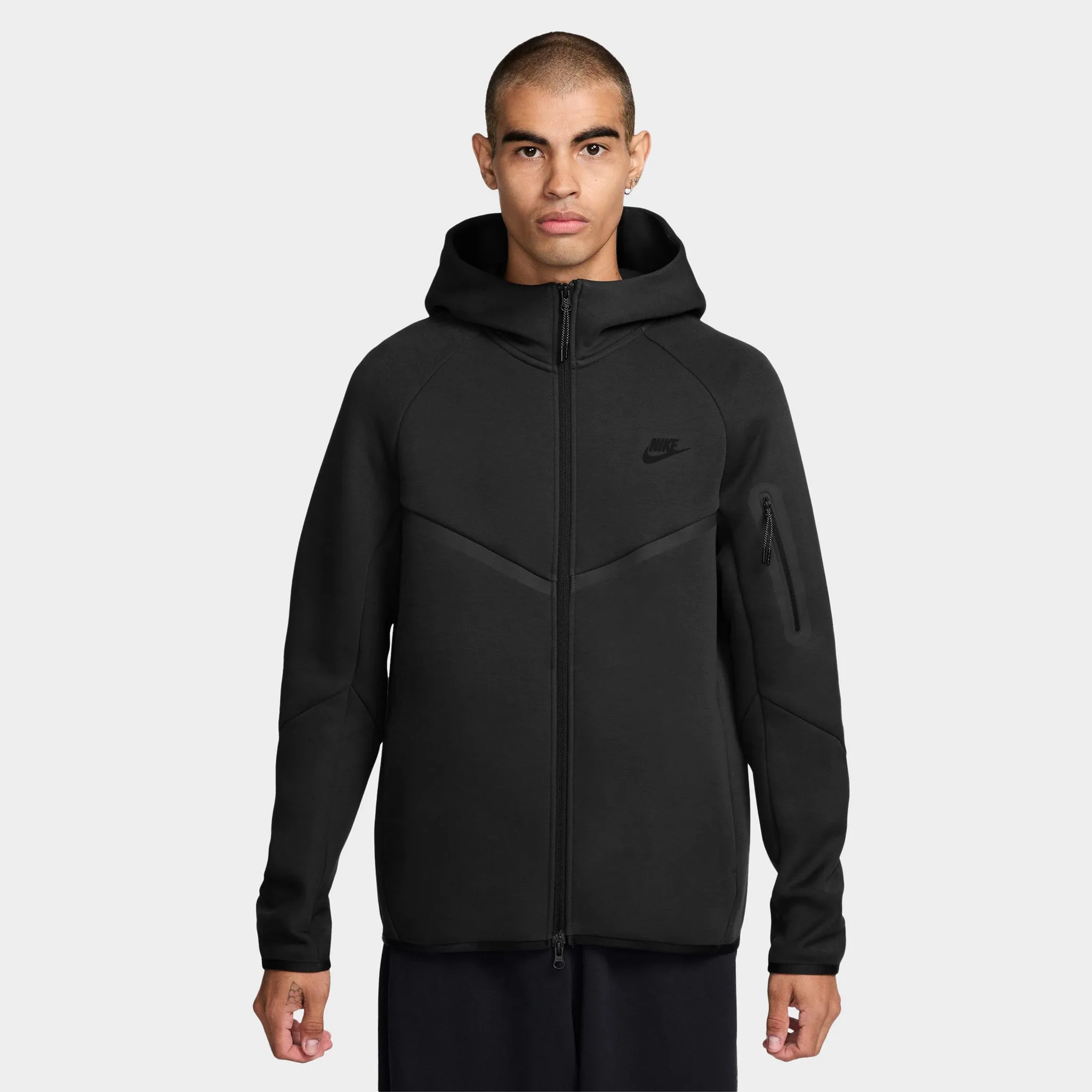 Nike Tech Fleece Full-Zip Windrunner Hoodie Black / Black sold by JD Sports