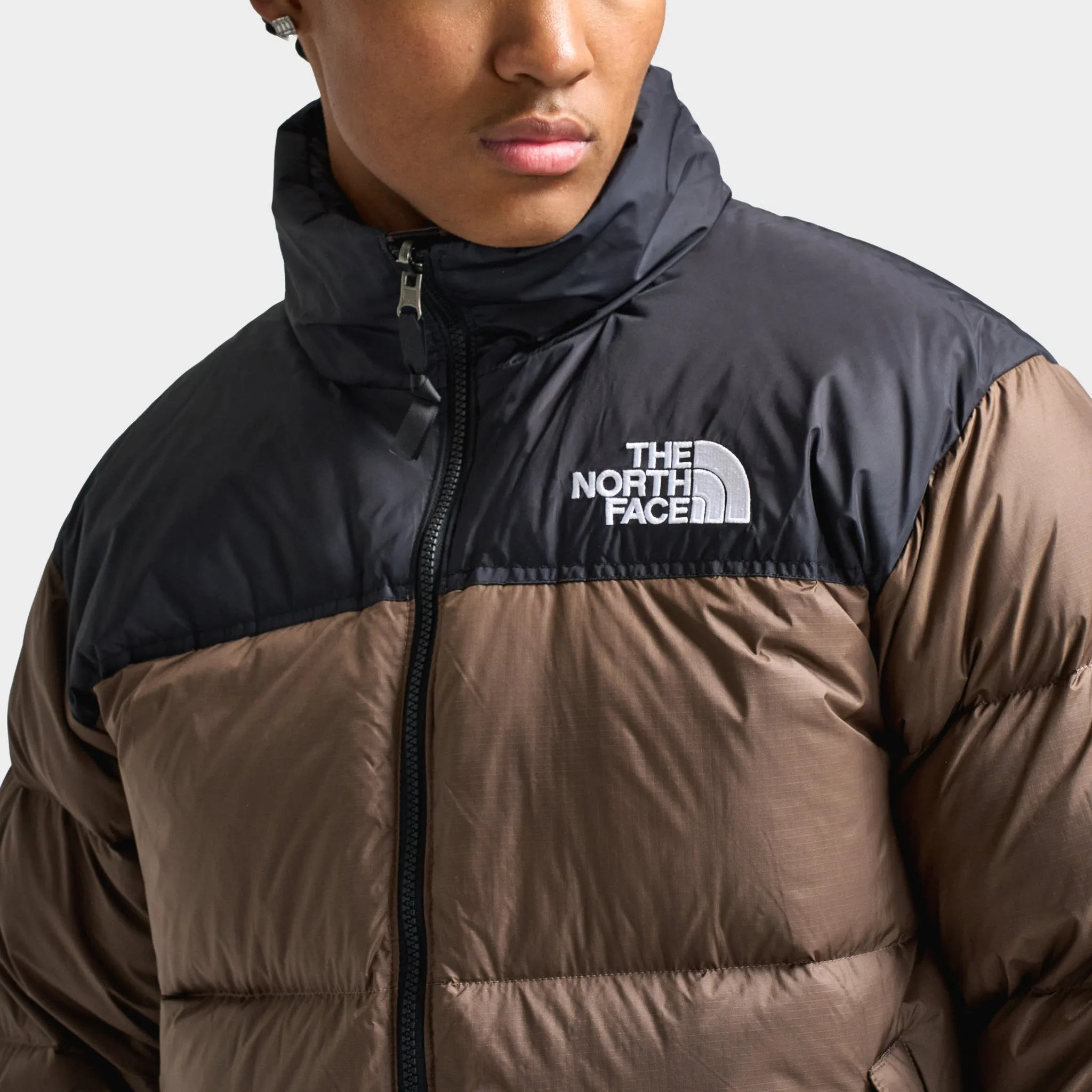The North Face 1996 Retro Nuptse Jacket Smokey Brown / TNF Black sold by JD Sports product image thumbnail 4
