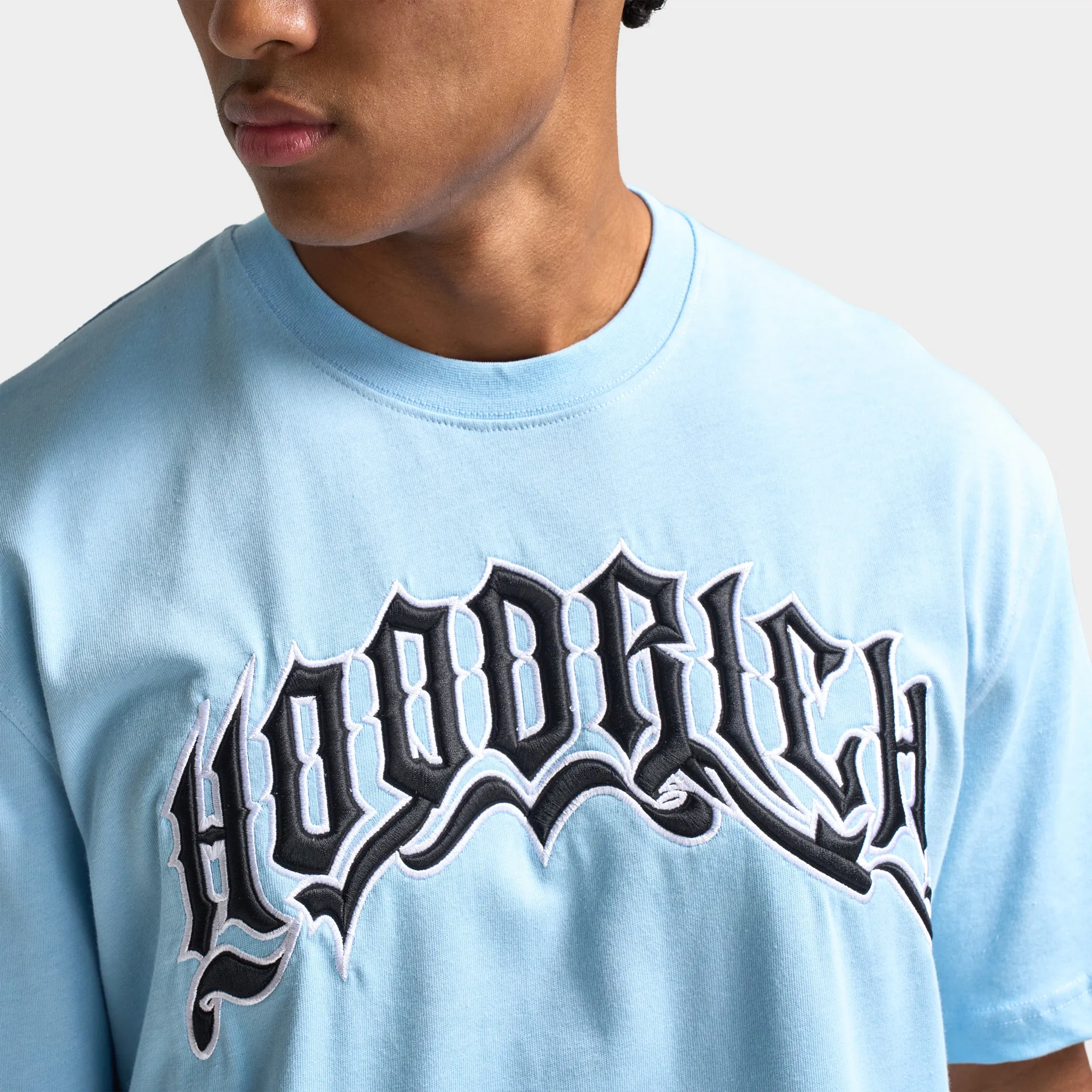 Hoodrich Ritual Embroidered T-Shirt Clear Sky / Black sold by JD Sports product image thumbnail 4