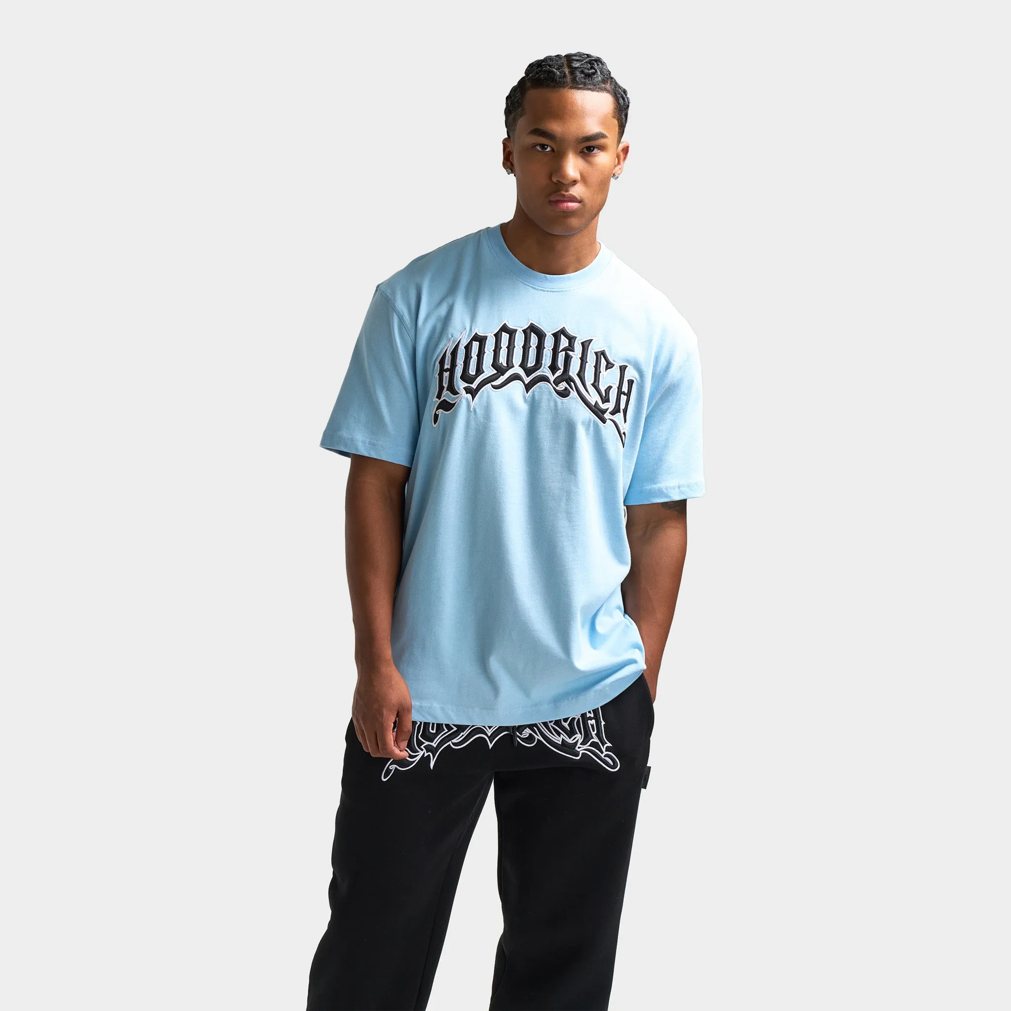 Hoodrich Ritual Embroidered T-Shirt Clear Sky / Black sold by JD Sports