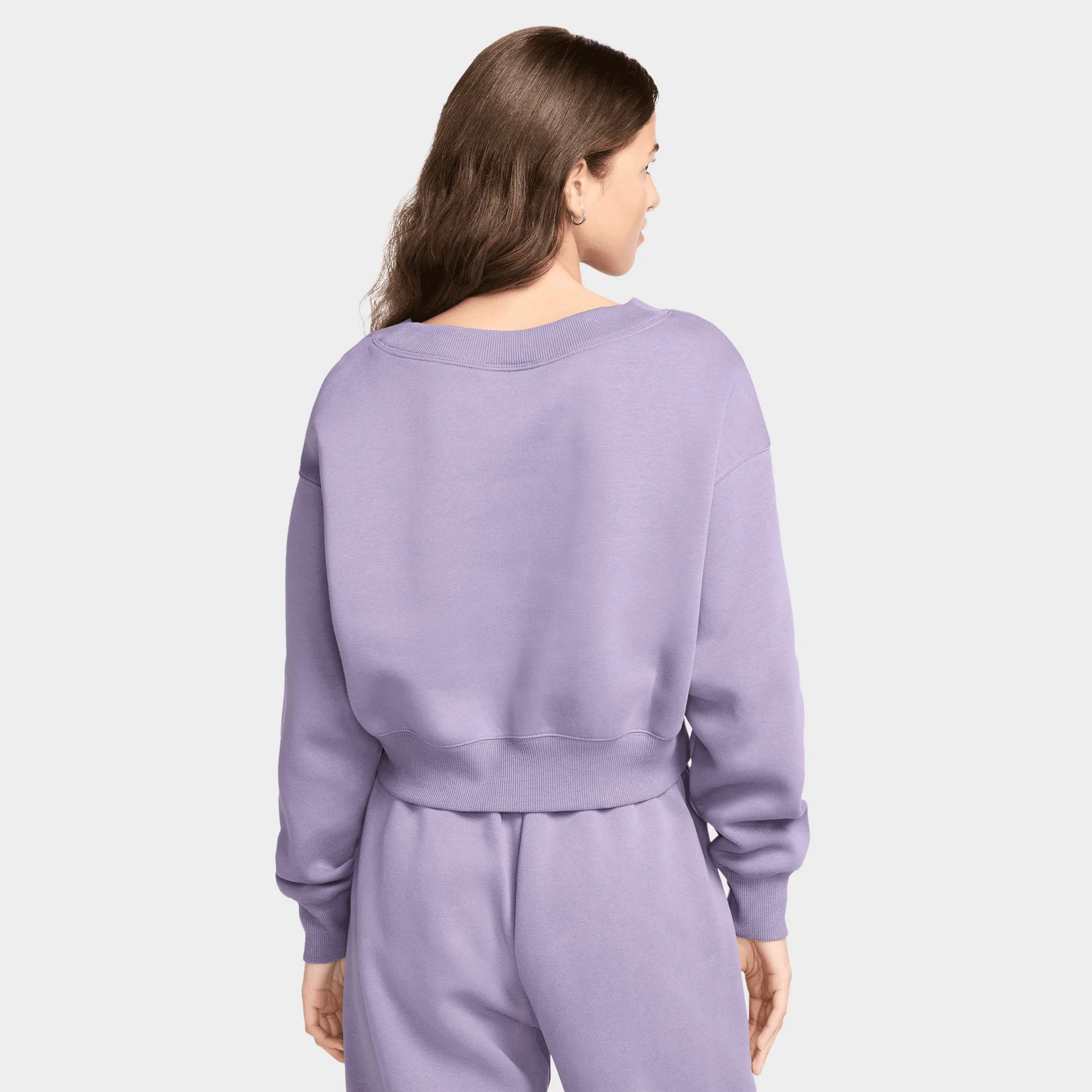 Nike Sportswear Women's Phoenix Fleece Cropped V-Neck Top Daybreak / Black sold by JD Sports product image thumbnail 2