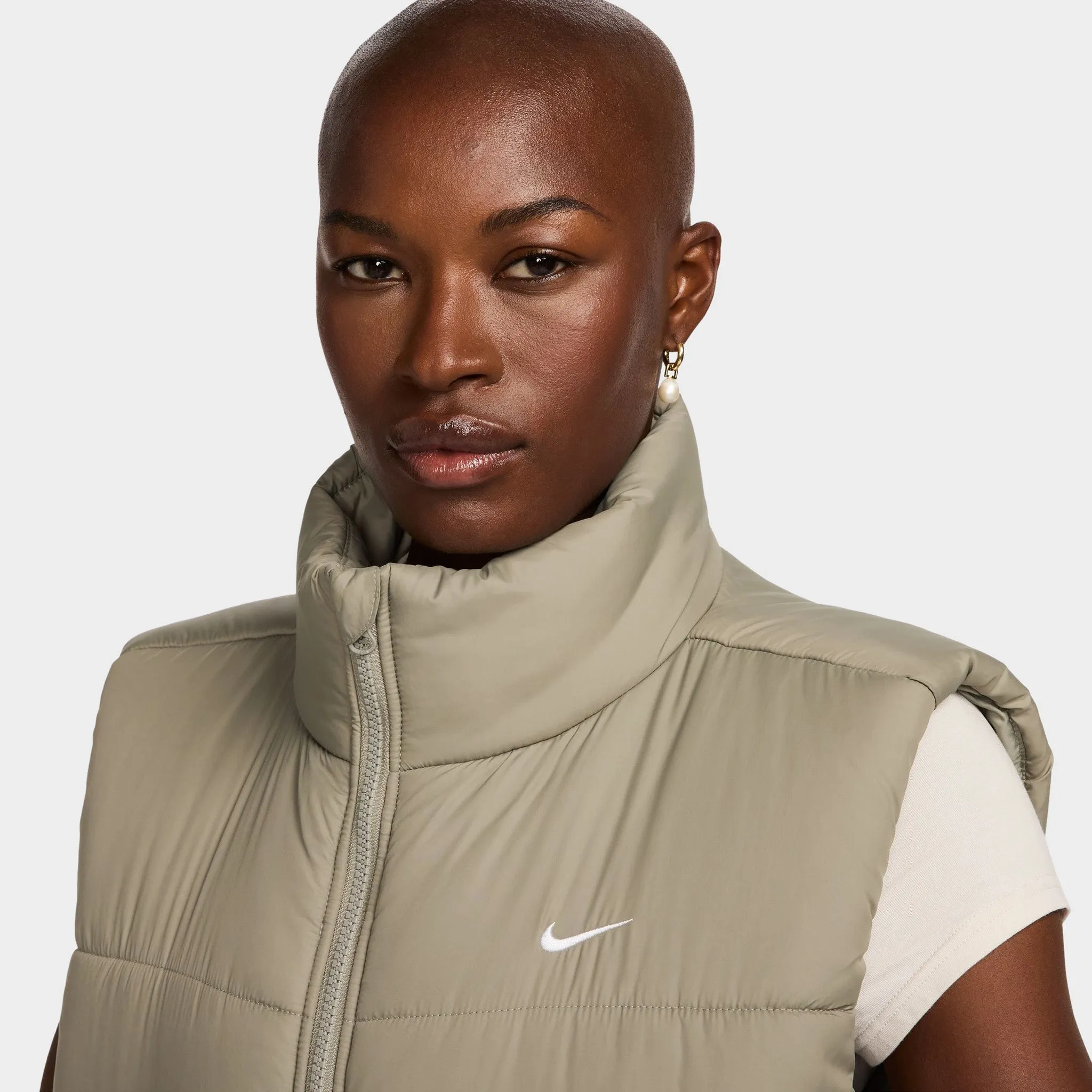 Nike Women's Sportswear Classic Therma-FIT Vest Light Army / White sold by JD Sports product image thumbnail 3