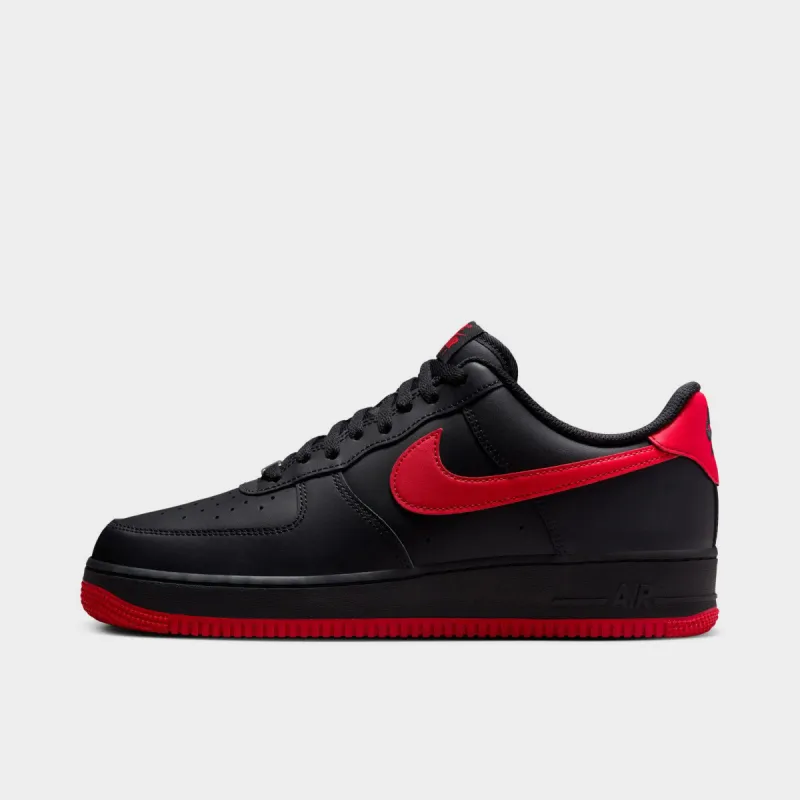 Nike Air Force 1 '07 Black / University Red - Black sold by JD Sports