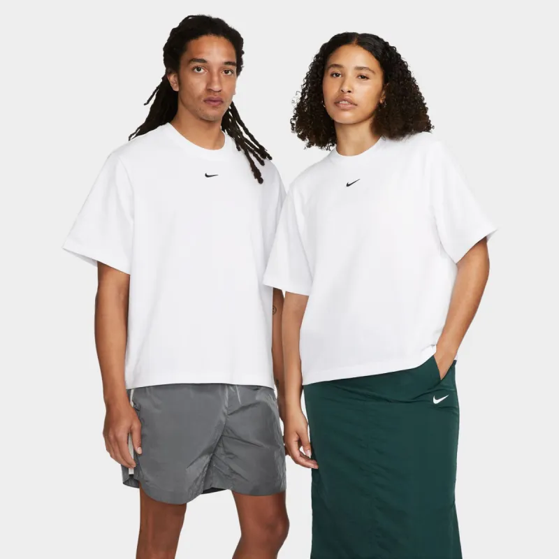 Nike Sportswear Women's Essential Boxy T-Shirt White / Black sold by JD Sports