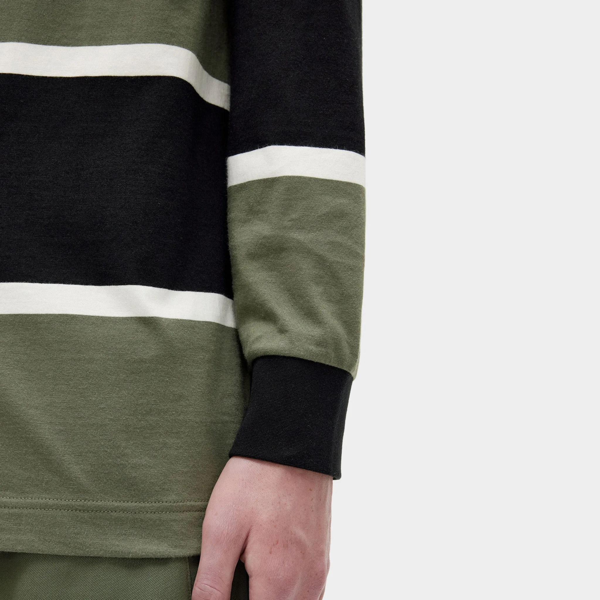 Fred Perry Striped Longsleeve Polo Laurel / Wreath Green sold by JD Sports product image thumbnail 4