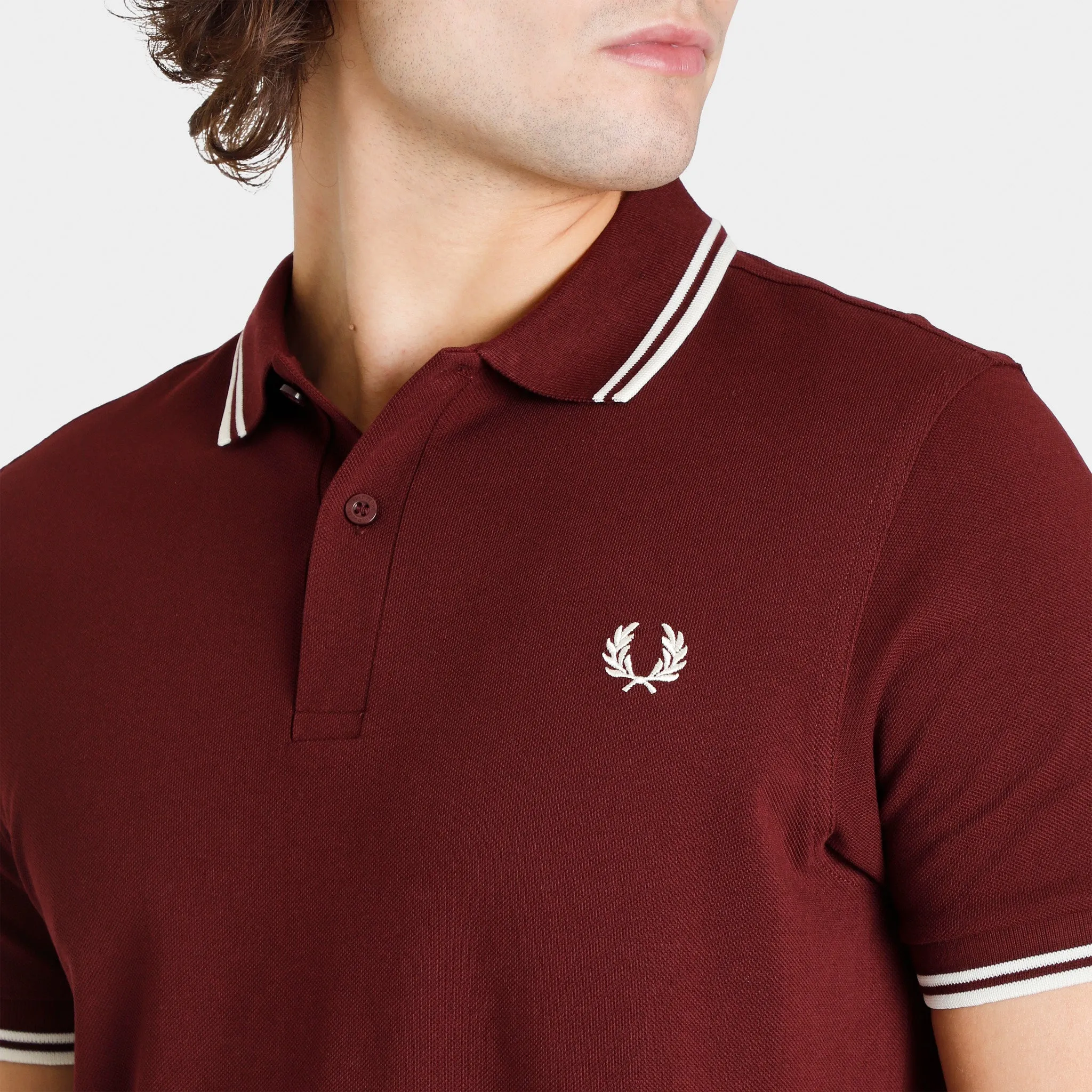 Fred Perry Twin Tipped Shirt / Oxblood sold by JD Sports product image thumbnail 3