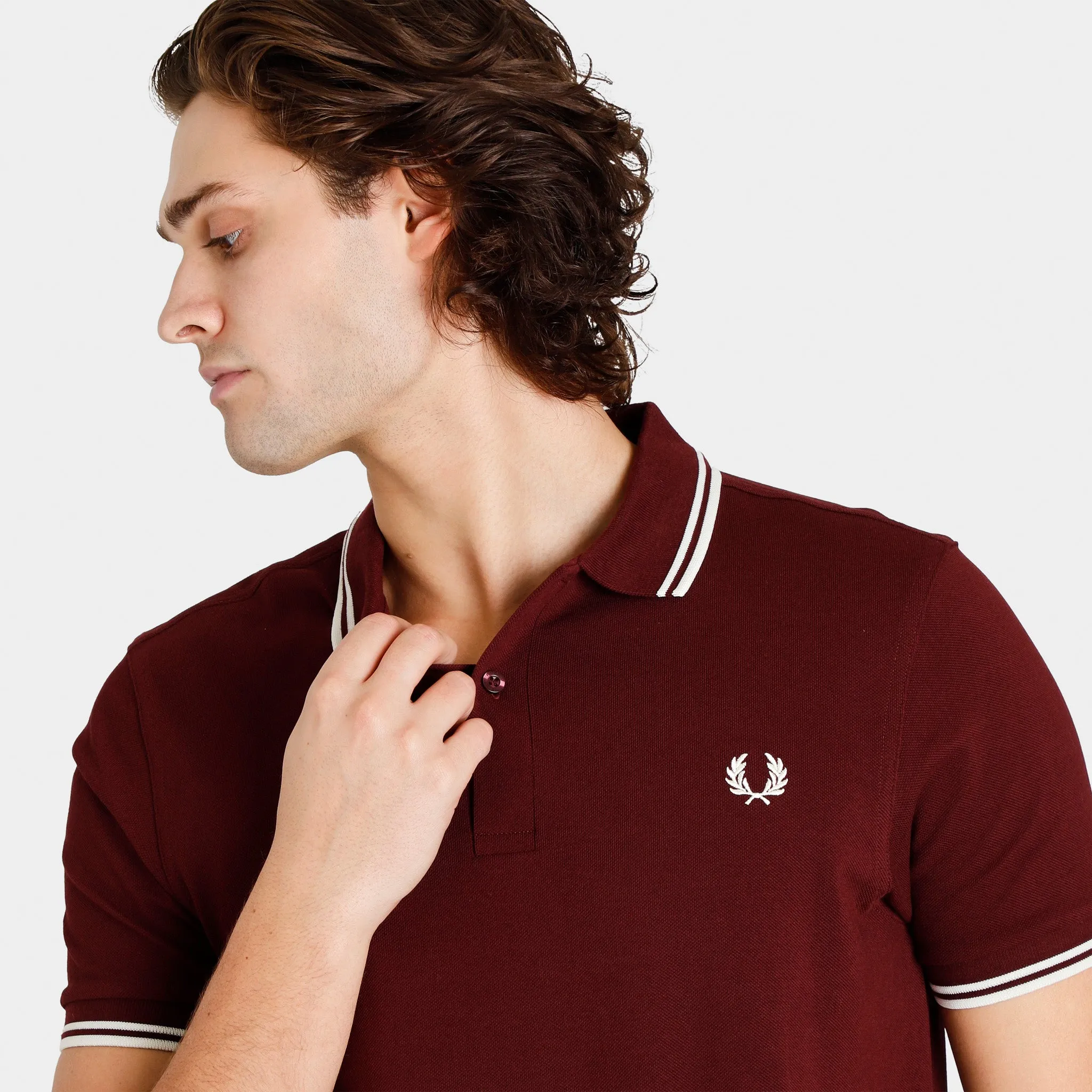 Fred Perry Twin Tipped Shirt / Oxblood sold by JD Sports product image thumbnail 2
