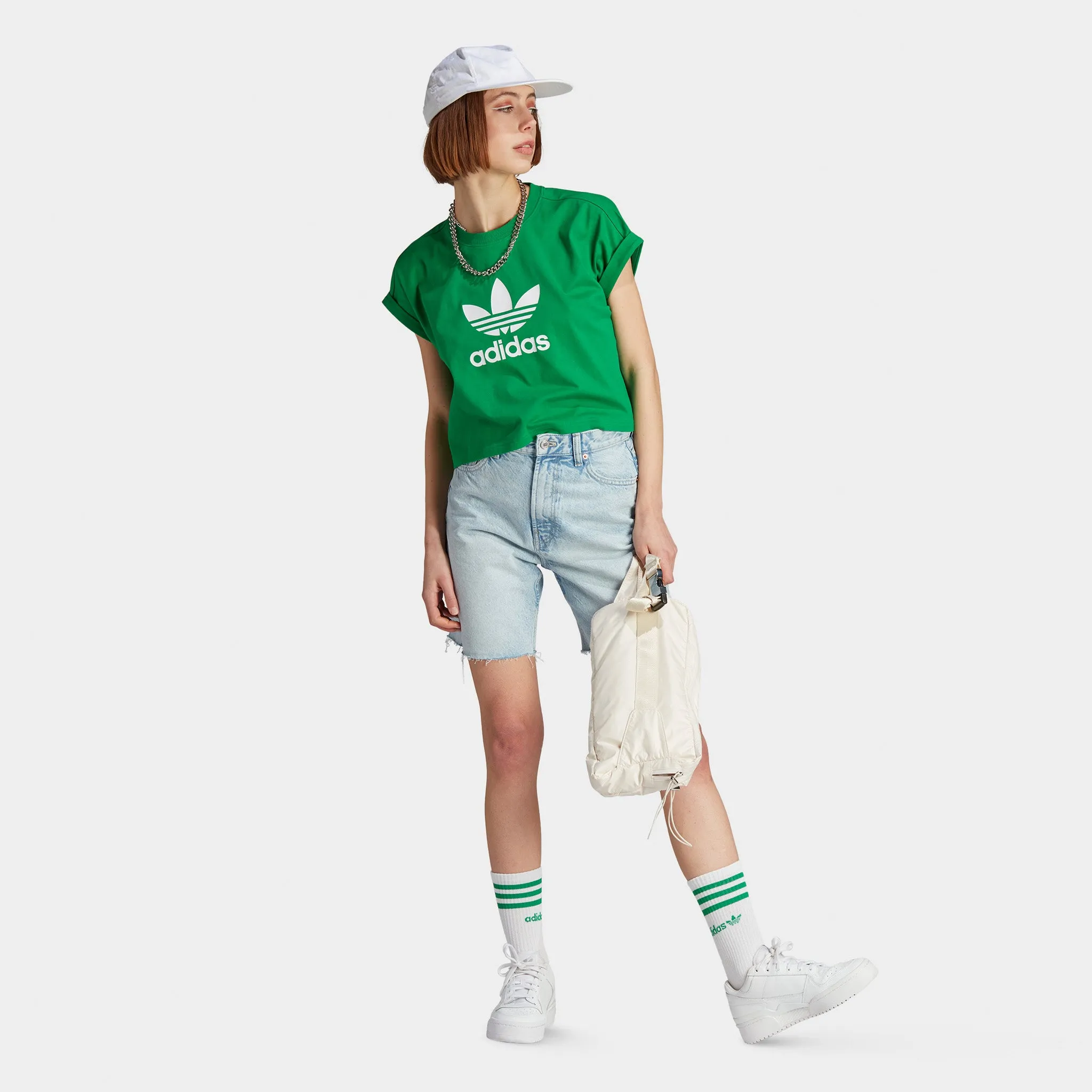 adidas Originals Women's Adicolor Classics Trefoil T-shirt / Green sold by JD Sports product image thumbnail 4