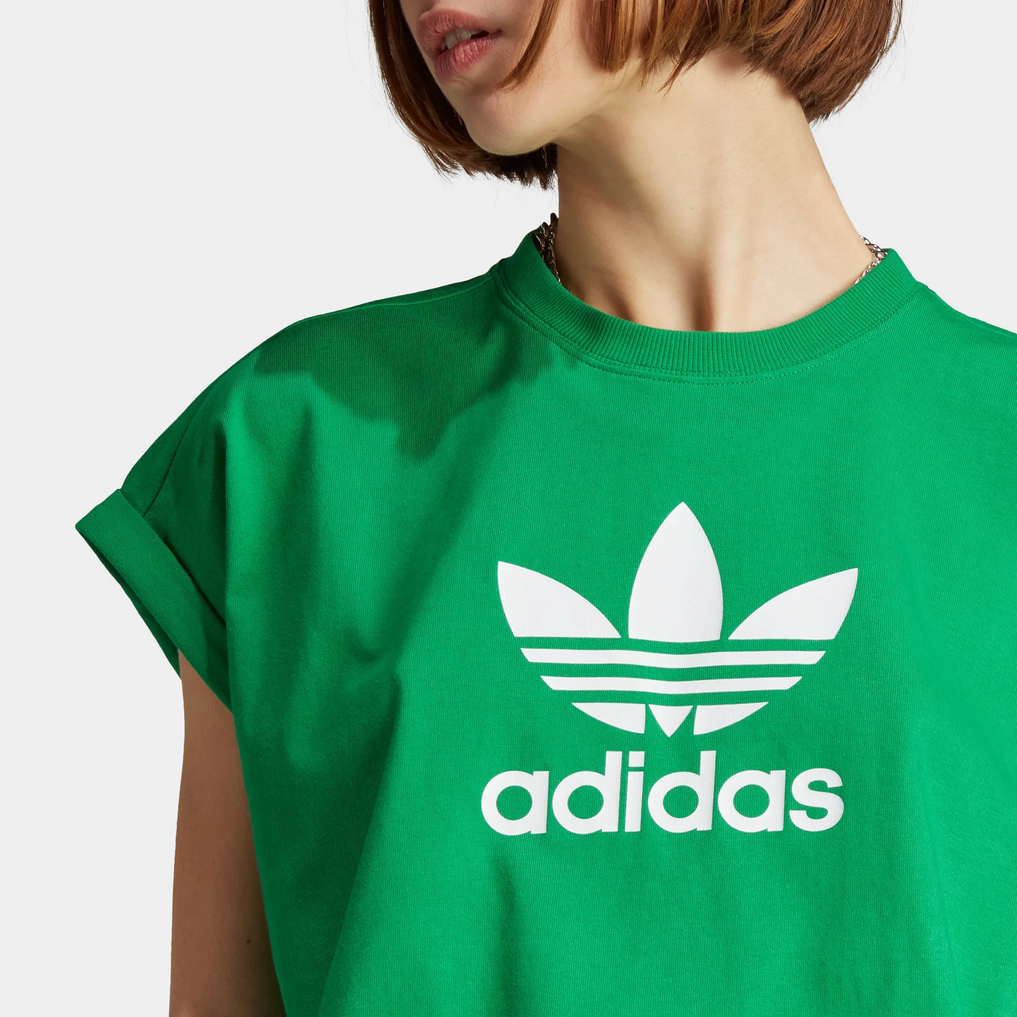 adidas Originals Women's Adicolor Classics Trefoil T-shirt / Green sold by JD Sports product image thumbnail 3