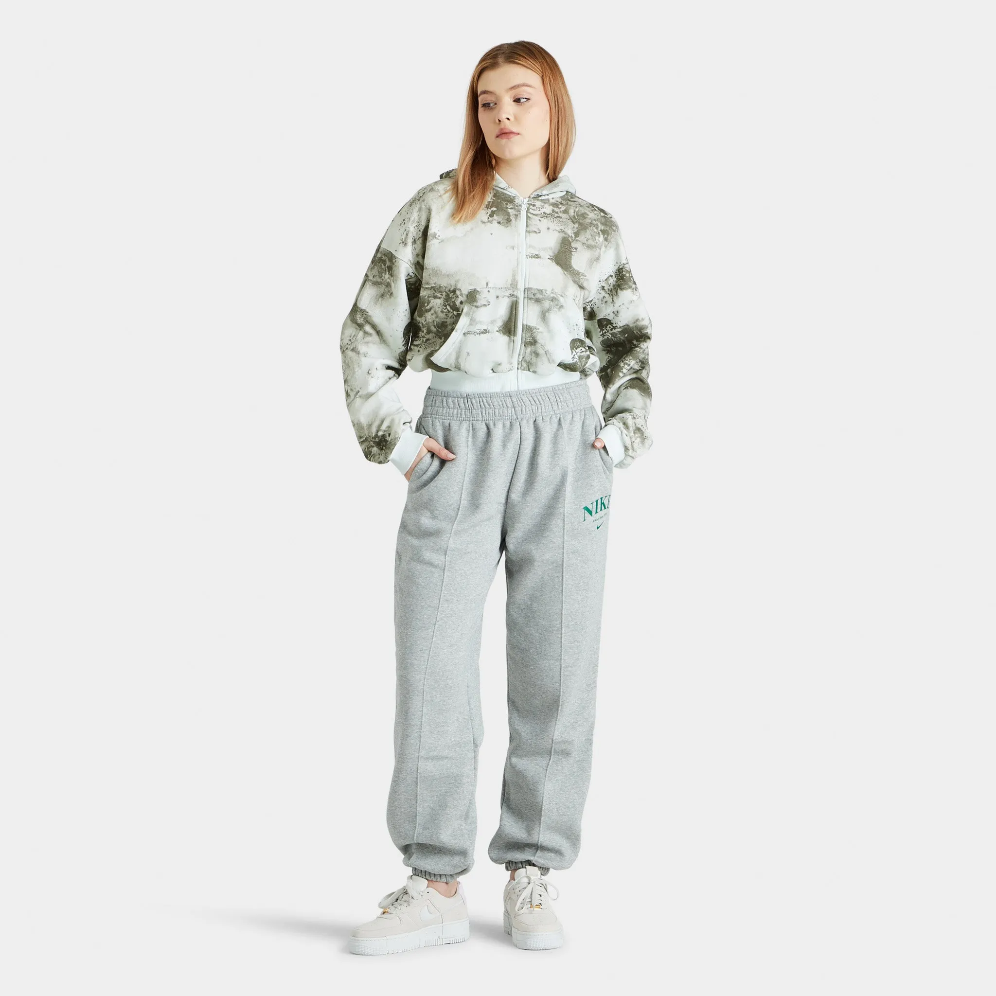 Reebok Women's Classic Cloud Splatter Full Zip Hoodie / Light Sage sold by JD Sports product image thumbnail 5