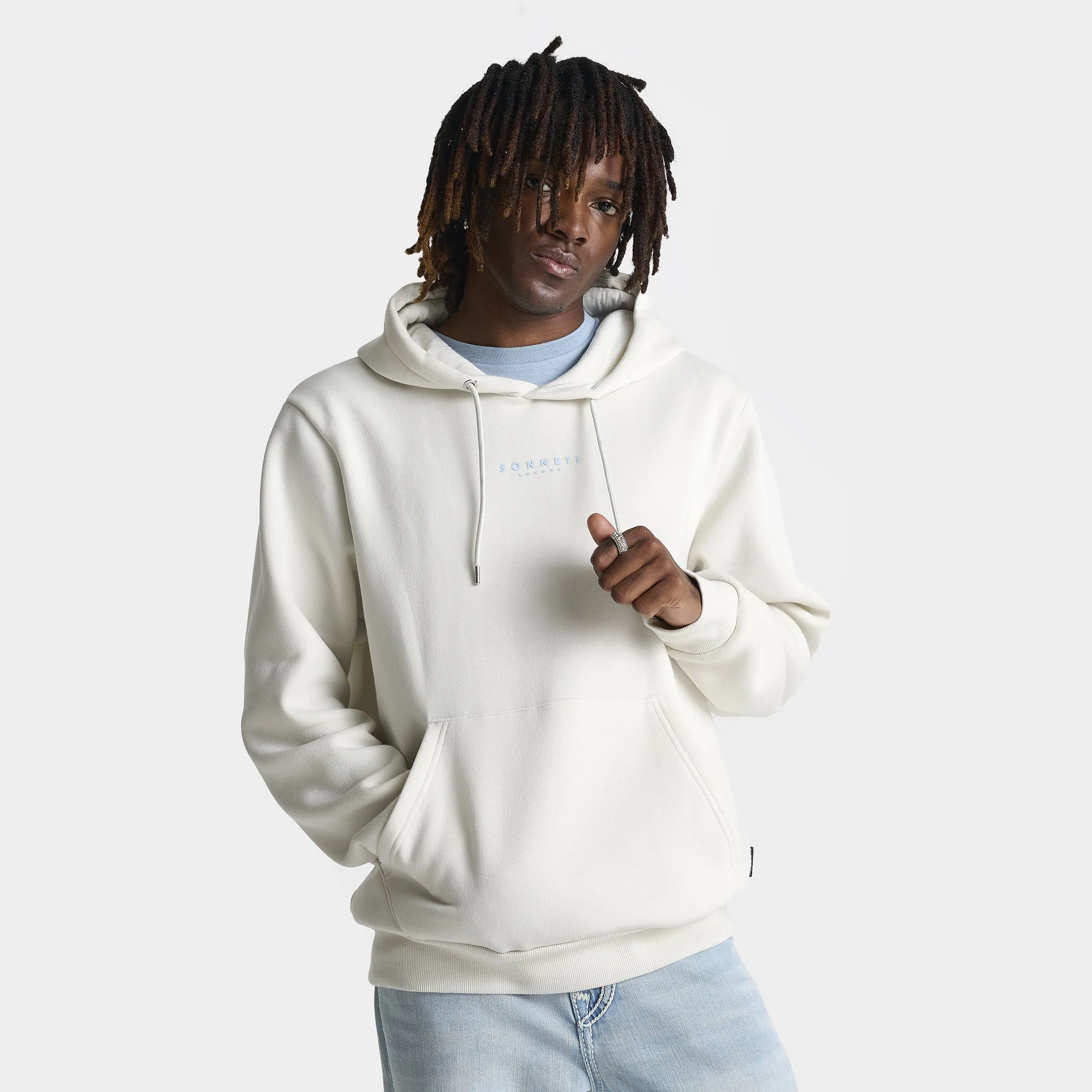 Sonneti London Fleece Pullover Hoodie / White Onyx sold by JD Sports product image thumbnail 3