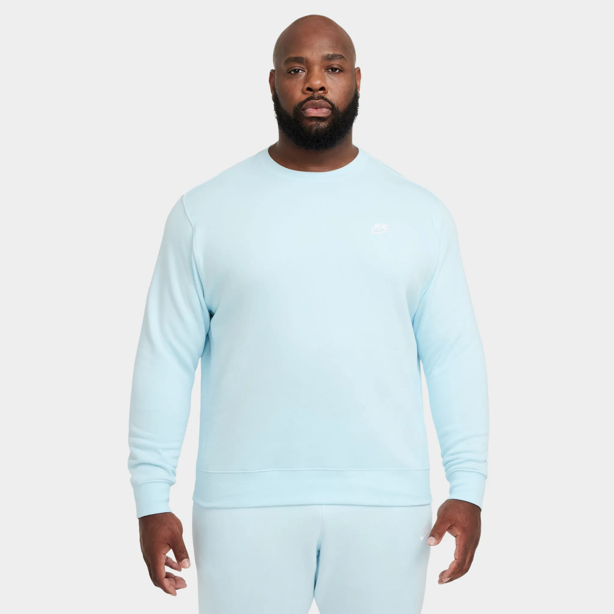 Nike Sportswear Club Fleece Crewneck Glacier Blue / White sold by JD Sports