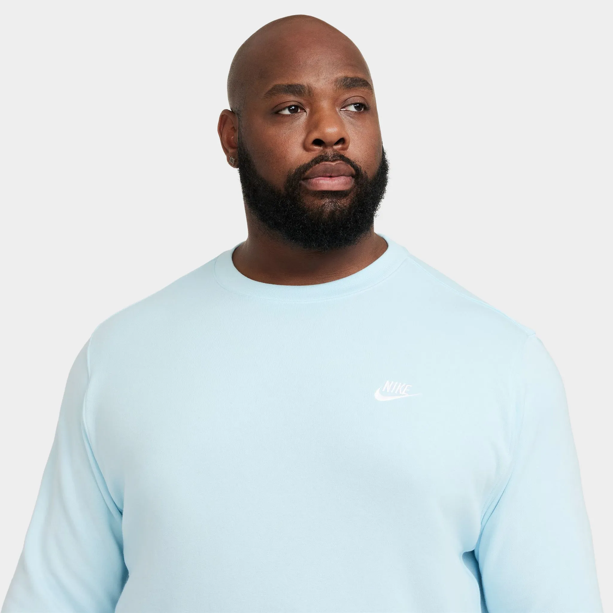 Nike Sportswear Club Fleece Crewneck Glacier Blue / White sold by JD Sports product image thumbnail 3