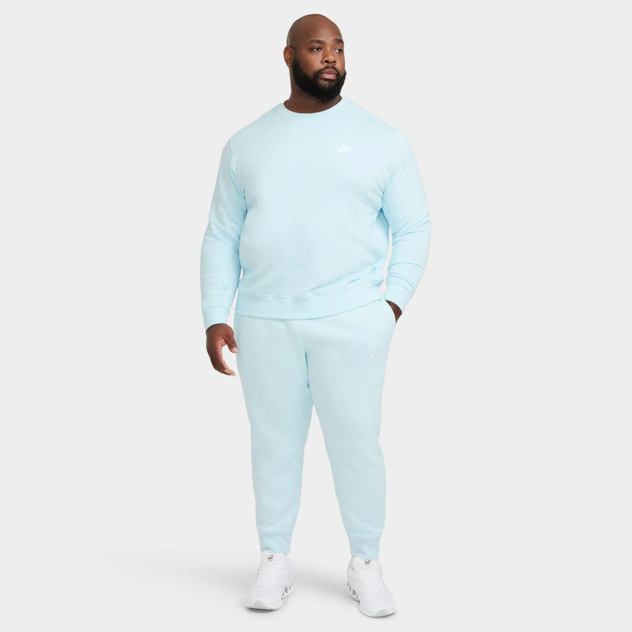 Nike Sportswear Club Fleece Crewneck Glacier Blue / White sold by JD Sports product image thumbnail 5