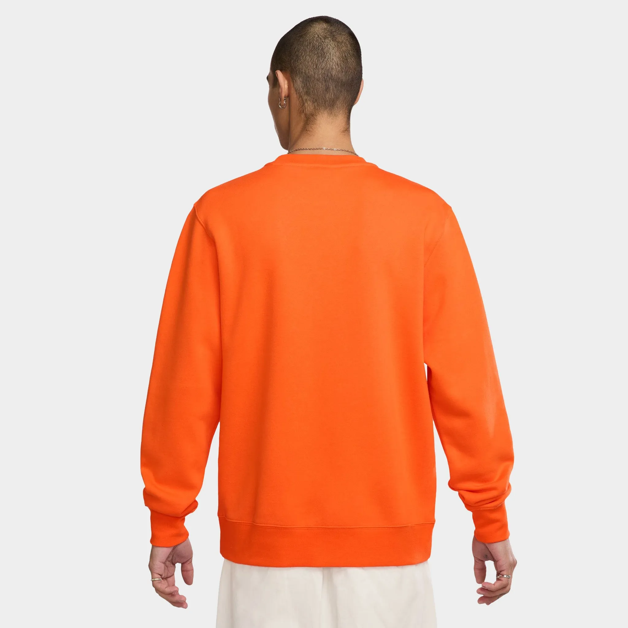 Nike Sportswear Club Fleece Crewneck Safety Orange / White sold by JD Sports product image thumbnail 2