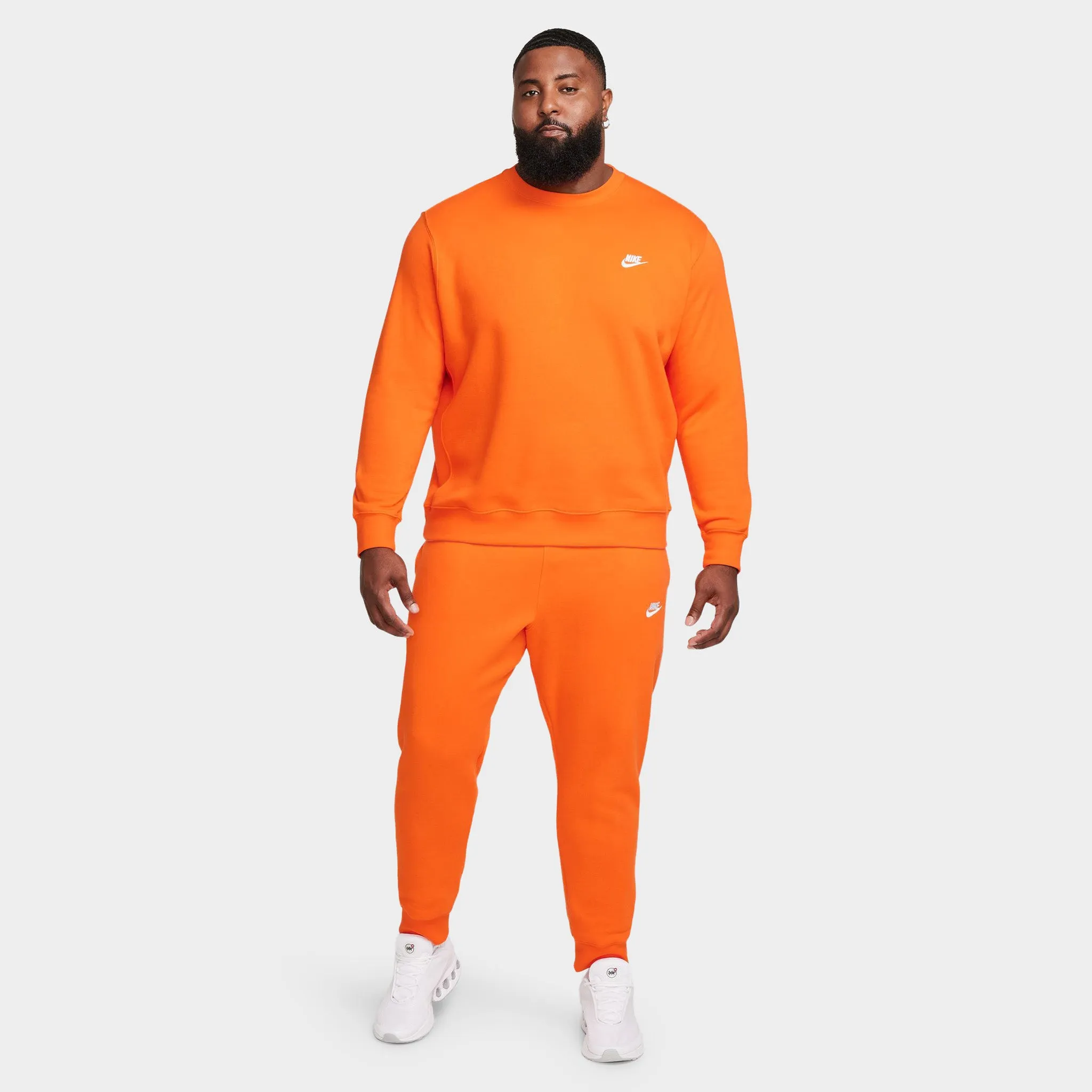 Nike Sportswear Club Fleece Crewneck Safety Orange / White sold by JD Sports product image thumbnail 5