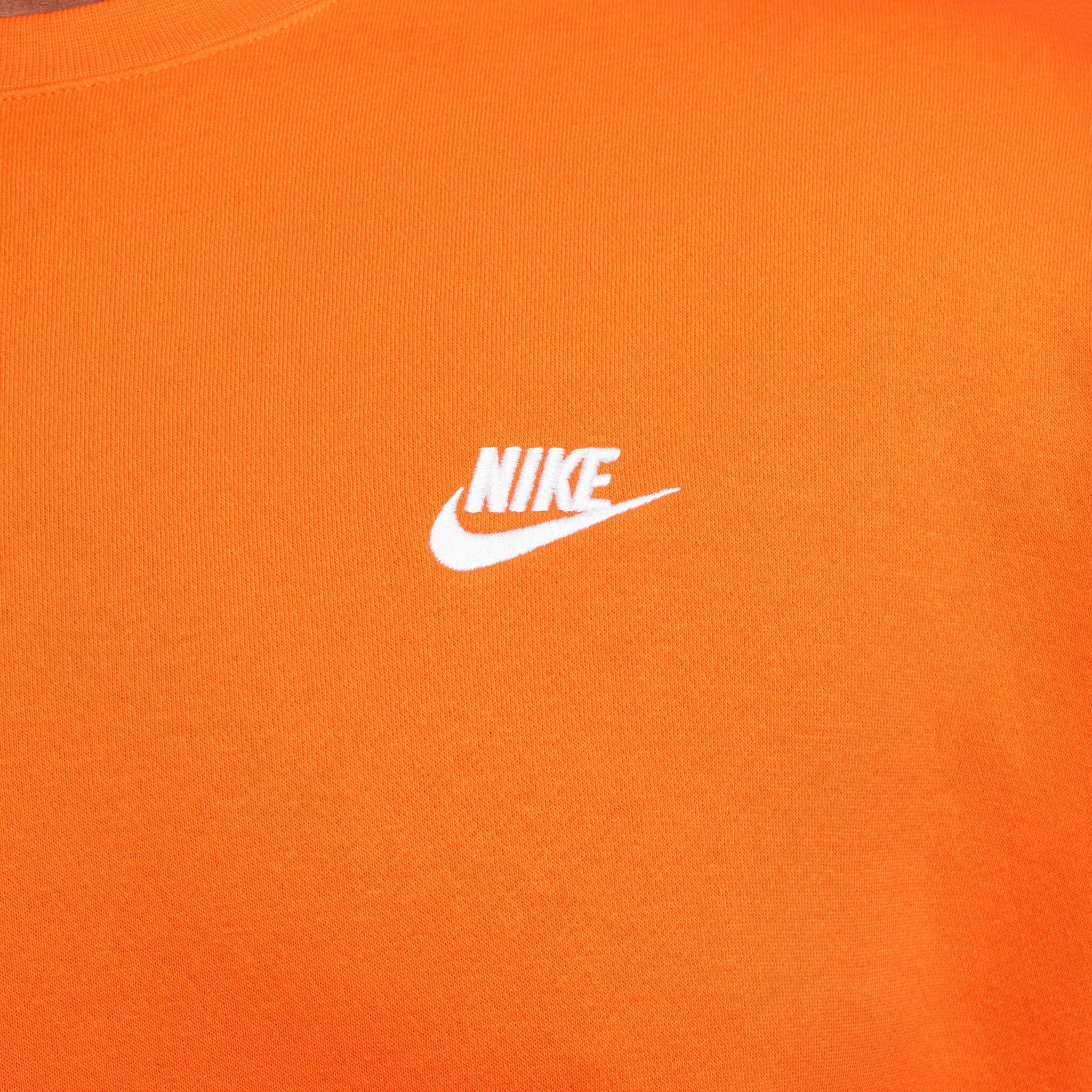 Nike Sportswear Club Fleece Crewneck Safety Orange / White sold by JD Sports product image thumbnail 4
