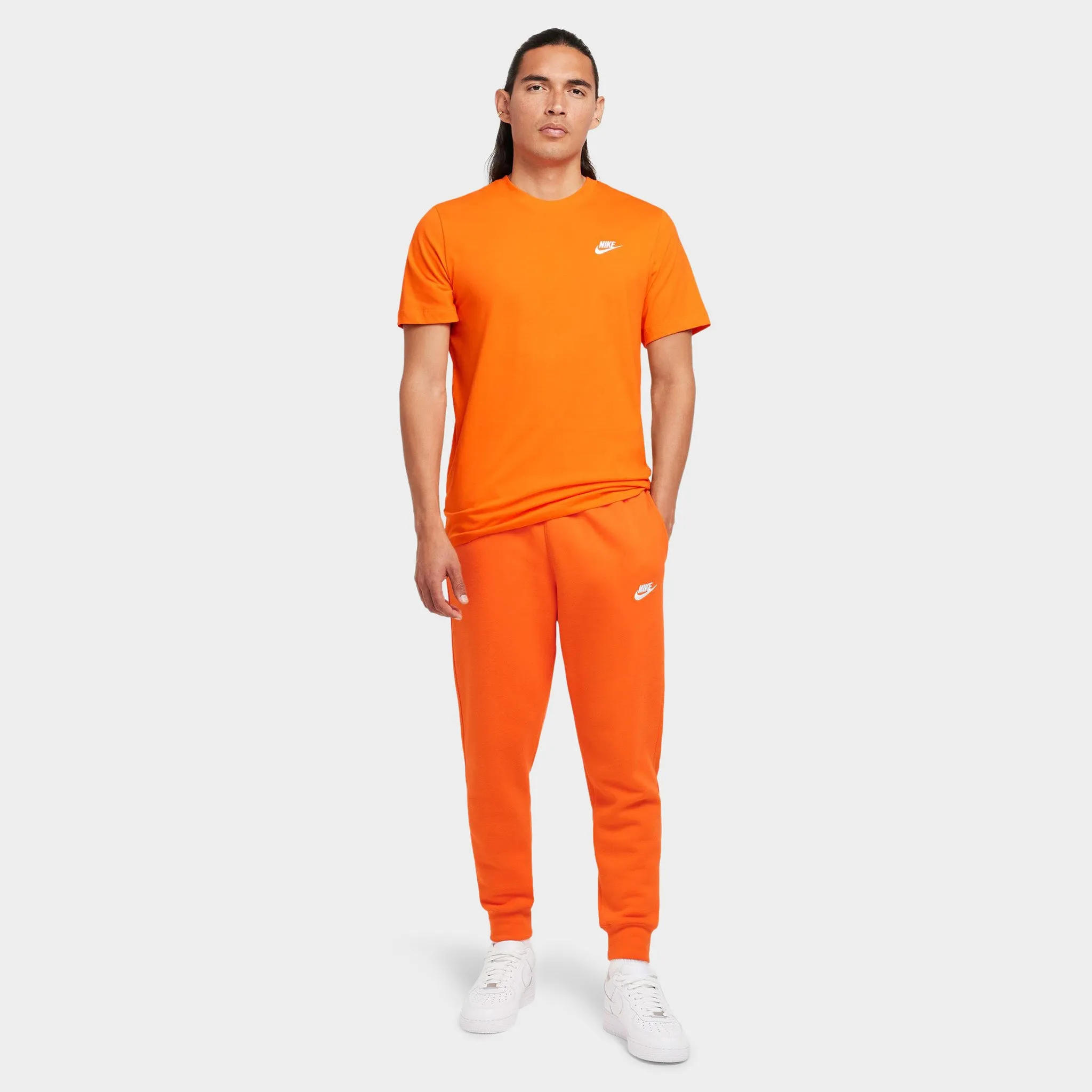 Nike Sportswear Club Fleece Joggers Safety Orange / Safety Orange - White sold by JD Sports