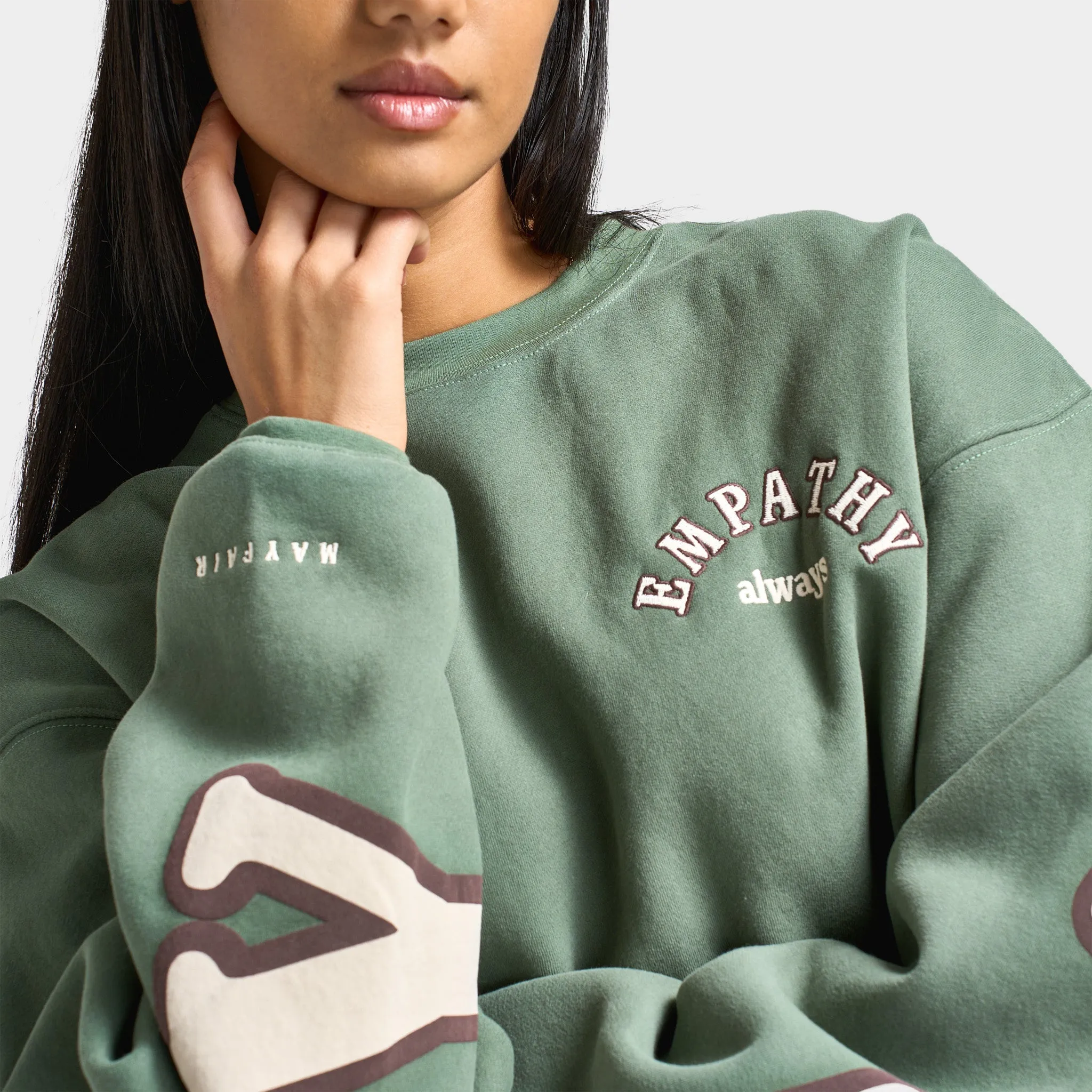 Mayfair Women's Empathy Always Crewneck / Olive sold by JD Sports product image thumbnail 4