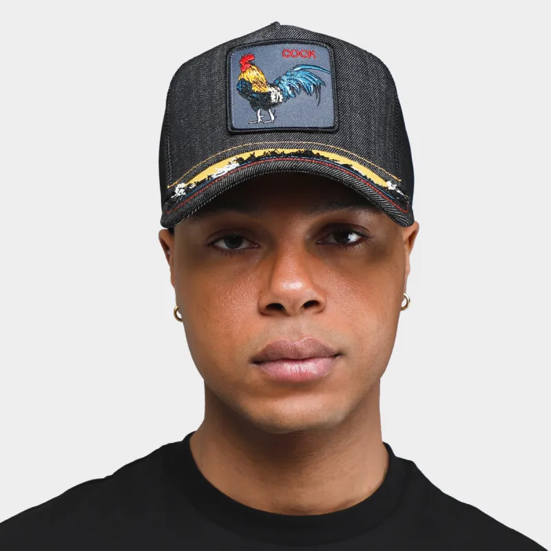 Goorin Bros. The Silky Cock Trucker Hat Black / Denim sold by JD Sports