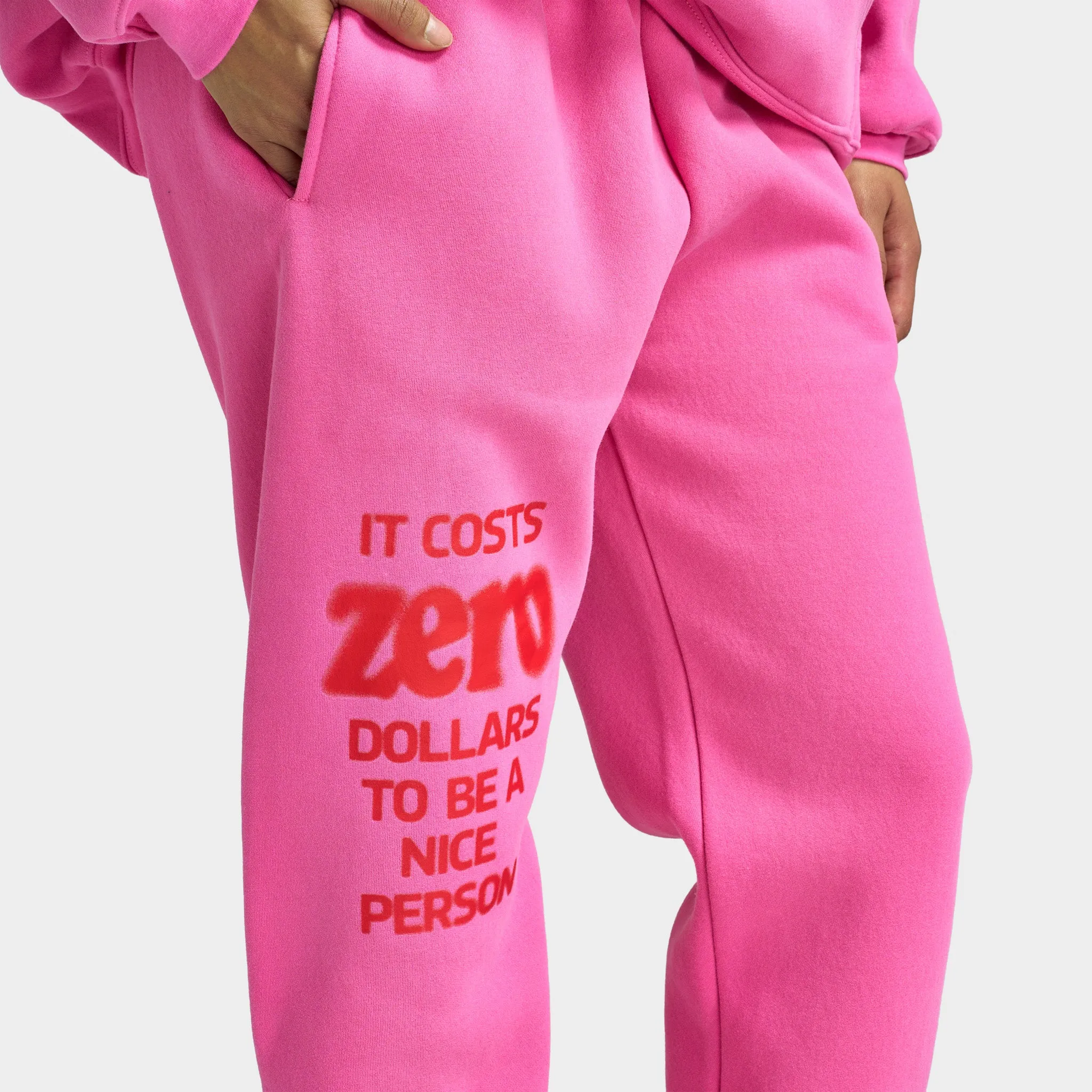 Mayfair Women's It Costs Zero Dollars To be Nice Sweatpants / Pink sold by JD Sports product image thumbnail 3