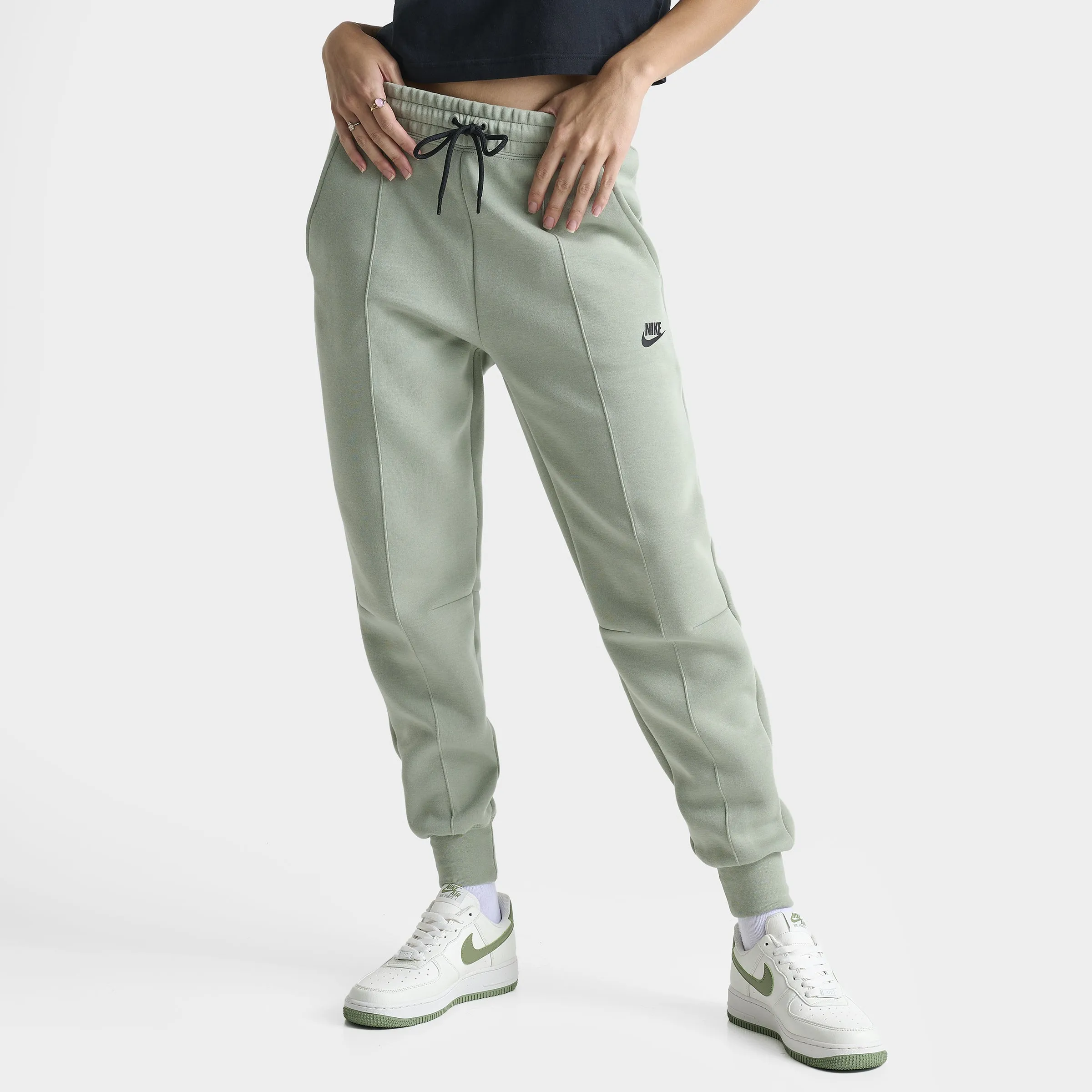 Nike Sportswear Women's Mid Rise Tech Fleece Joggers Jade Horizon / Black sold by JD Sports