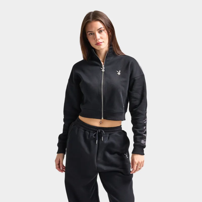 Playboy Women's Script Cropped Track Top / Black sold by JD Sports
