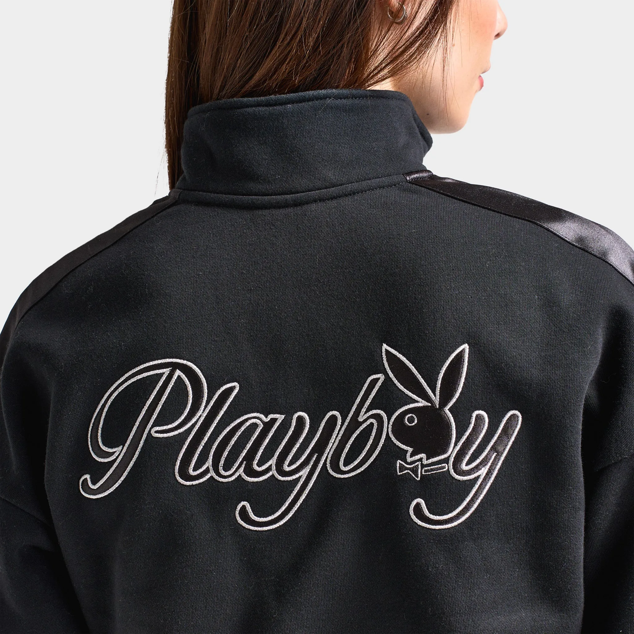Playboy Women's Script Cropped Track Top / Black sold by JD Sports product image thumbnail 5
