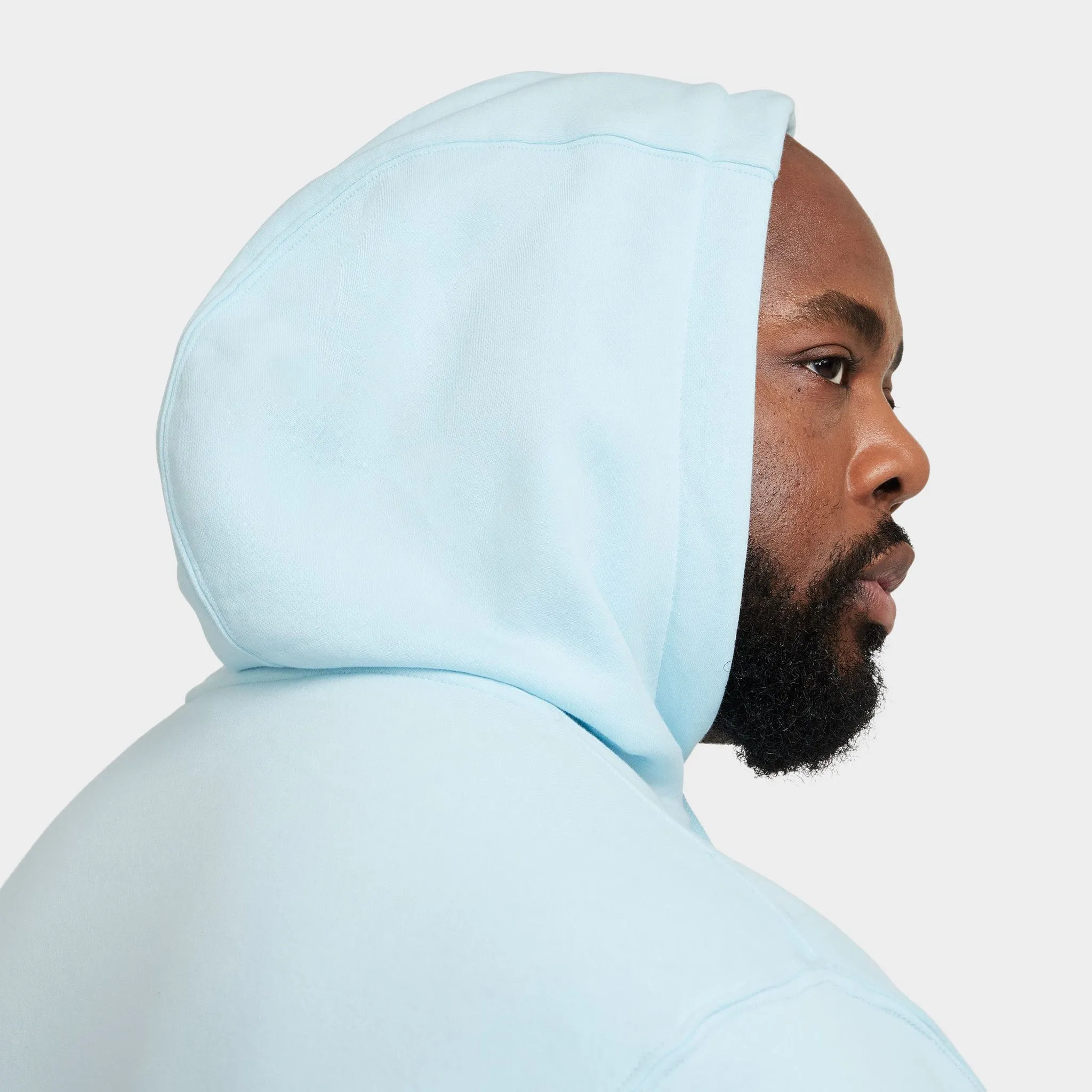 Nike Sportswear Club Fleece Pullover Hoodie Glacier Blue / Glacier Blue - White sold by JD Sports product image thumbnail 4