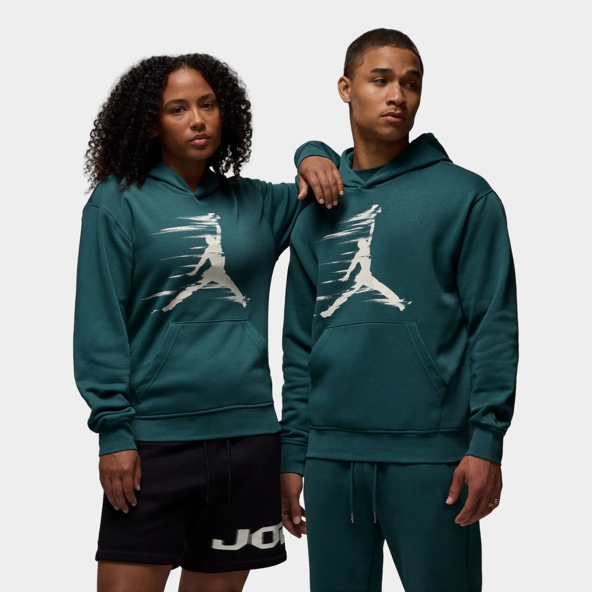 Jordan Flight MVP Fleece Pullover Hoodie / Oxidized Green sold by JD Sports