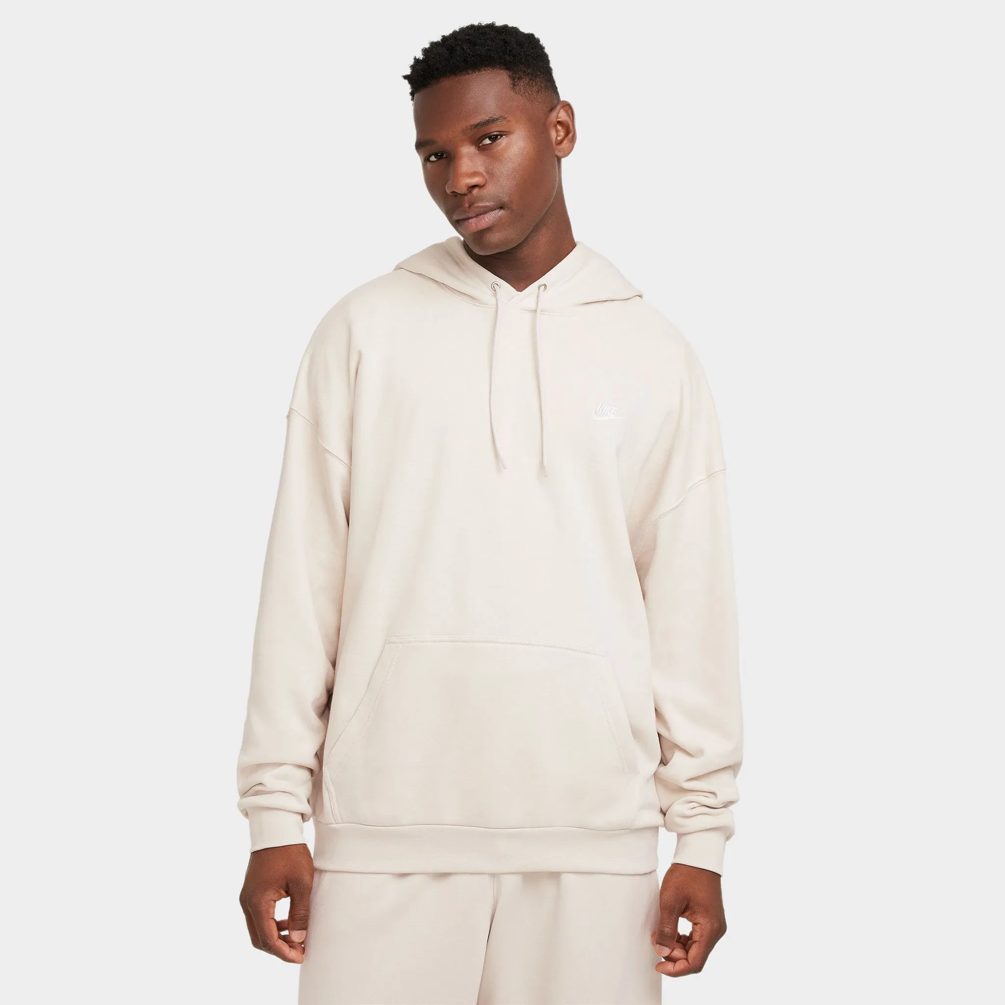 Nike Sportswear Oversized French Terry Pullover Hoodie Light Orewood Brown / Light Orewood Brown - White sold by JD Sports