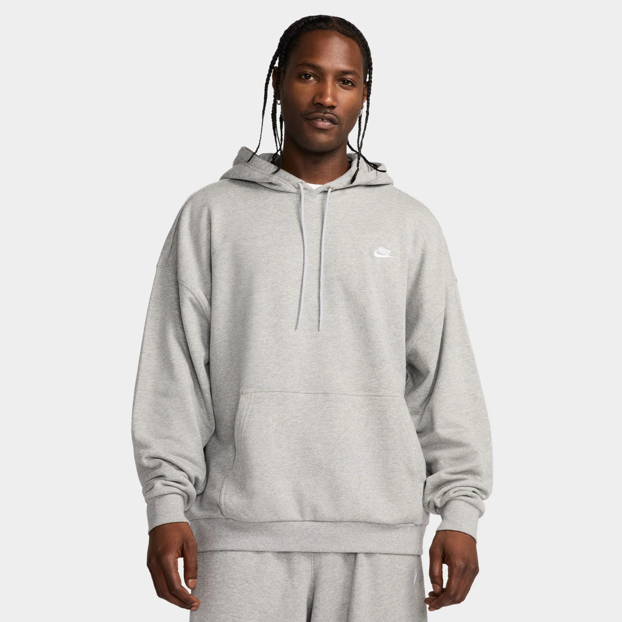 Nike Sportswear Club Fleece Oversized Pullover Hoodie / Dark Grey Heather sold by JD Sports