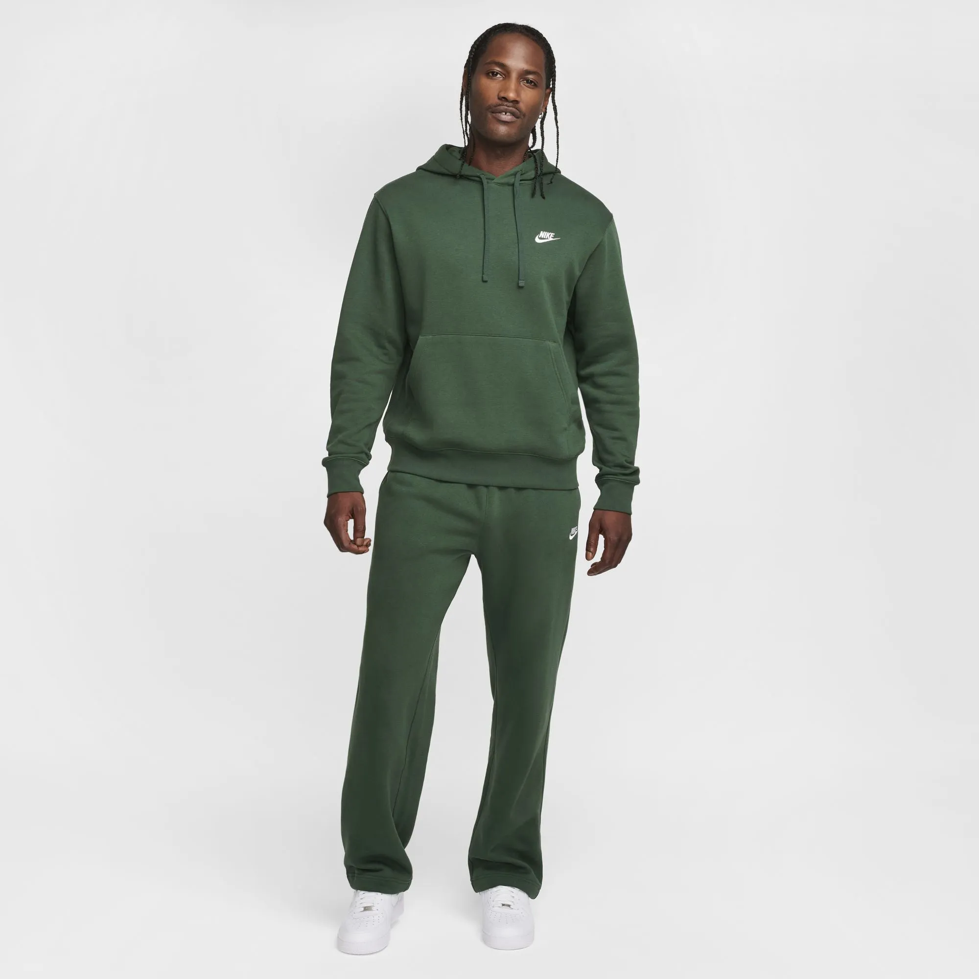 Nike Sportswear Club Fleece Pullover Hoodie Fir / Fir - White sold by JD Sports product image thumbnail 5