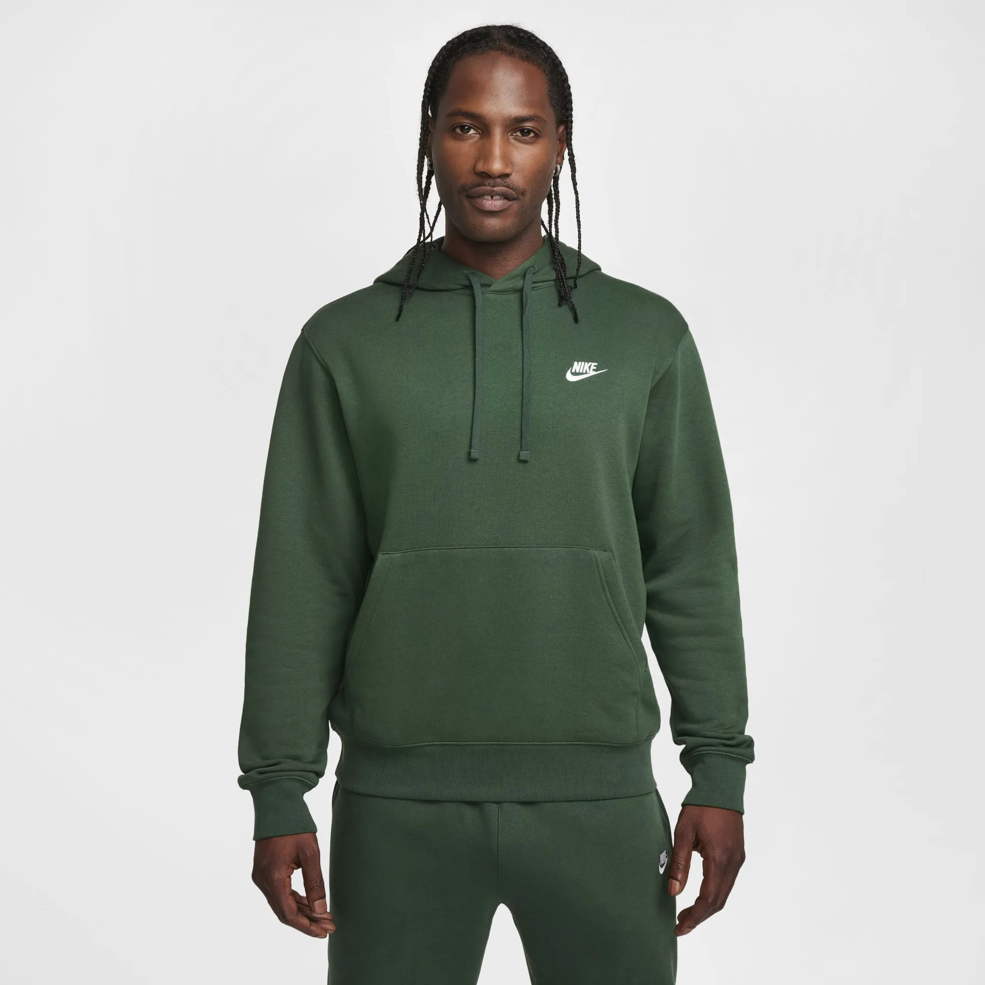 Nike Sportswear Club Fleece Pullover Hoodie Fir / Fir - White sold by JD Sports