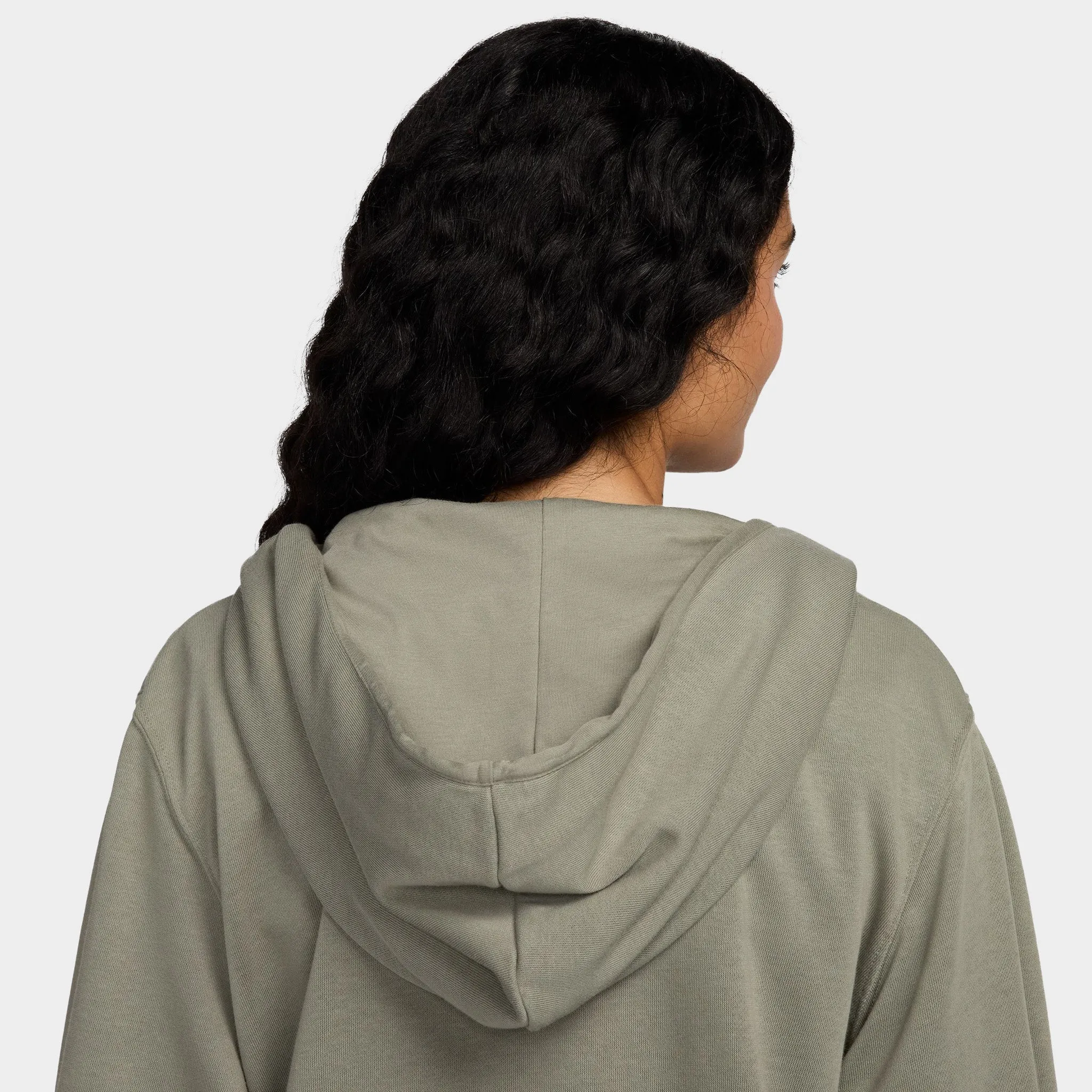 Nike Sportswear Women's Loose Full-Zip French Terry Hoodie Light Army / Sail sold by JD Sports product image thumbnail 3