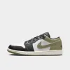 Jordan 1 Low Black / White - Medium Olive sold by JD Sports